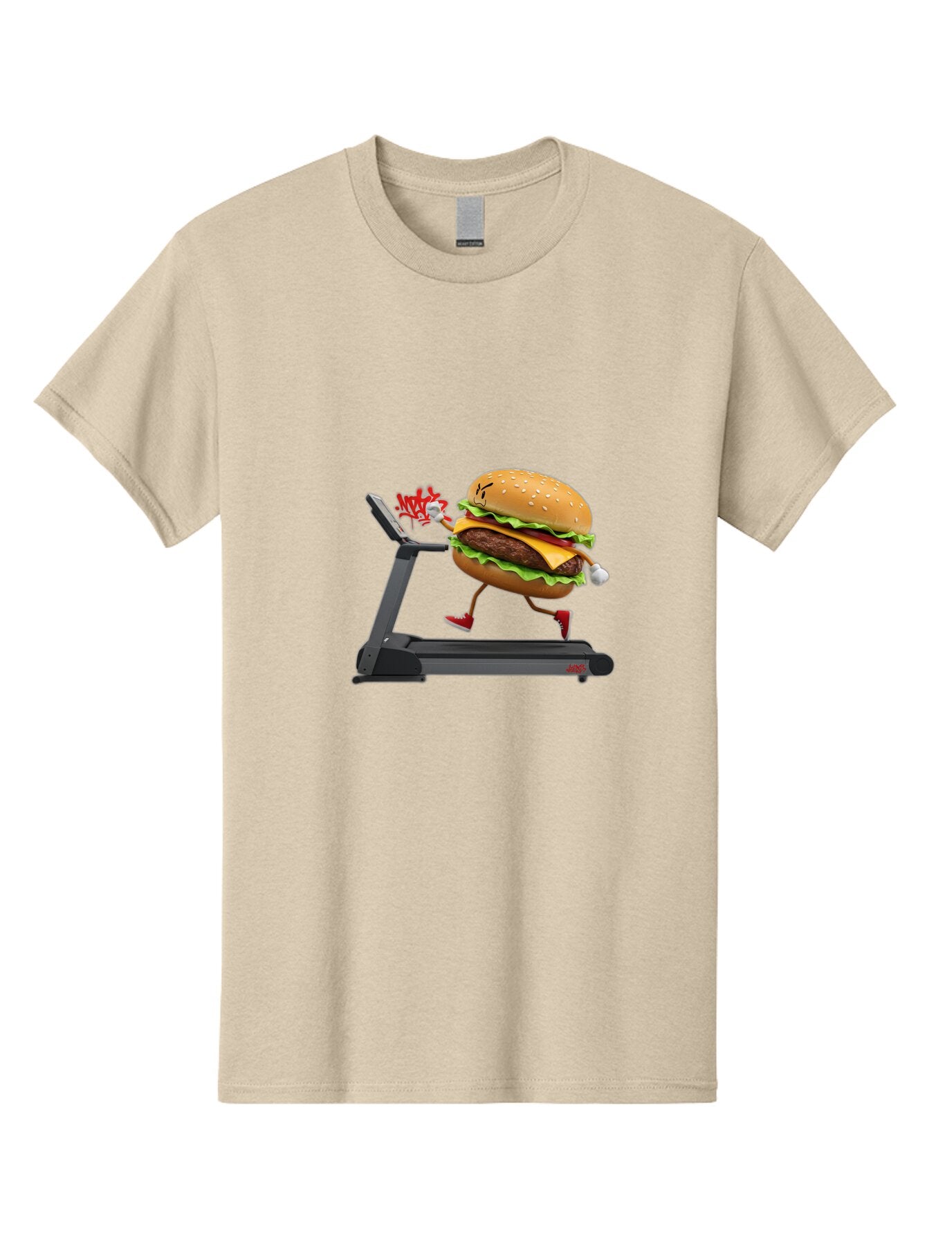 Cheeseburger-Character-Running-On-Treadmill Men'S Graphic Tee, 100% Cotton, Comfortable Casual Summer Wear, Machine Washable, Vintage Camera, Old Camera, Antique Camera, Black Camera, Classic Photography, Photography Equipment, Baq508 1