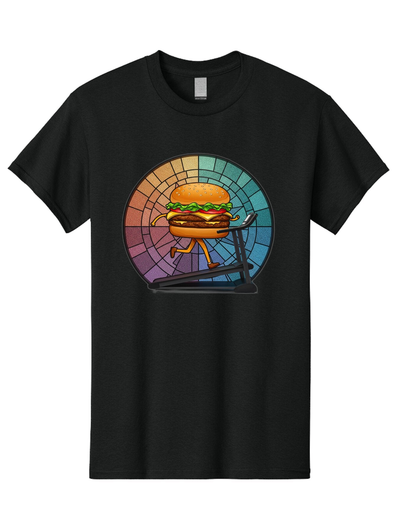 Cheeseburger-On-Treadmill Men'S Graphic Tee, 100% Cotton, Comfortable Casual Summer Wear, Machine Washable, Vintage Camera, Old Camera, Antique Camera, Black Camera, Classic Photography, Photography Equipment, Nostalgic Device, Film Camera, Baq509 15