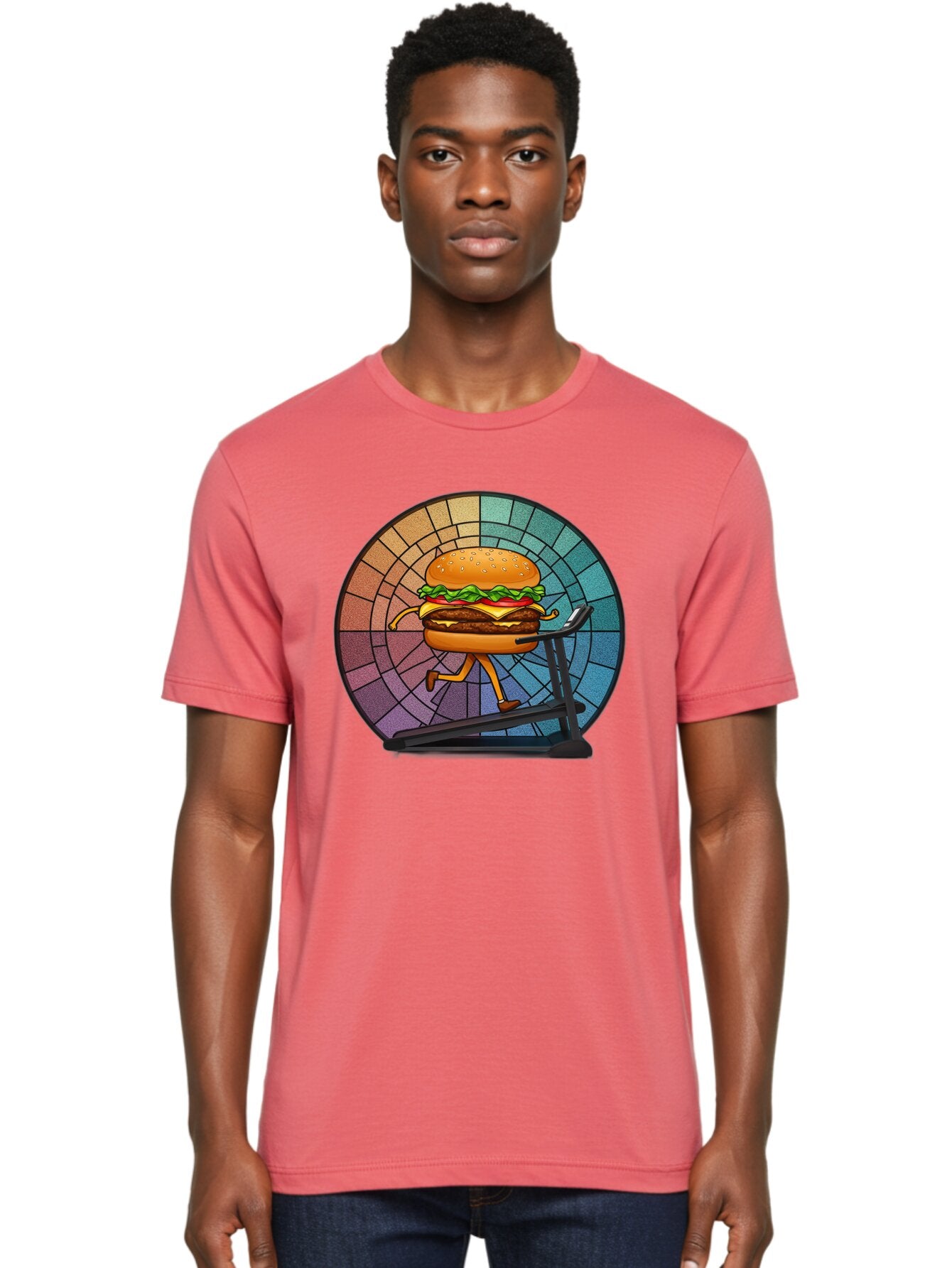 Cheeseburger-On-Treadmill Men'S Graphic Tee, 100% Cotton, Comfortable Casual Summer Wear, Machine Washable, Vintage Camera, Old Camera, Antique Camera, Black Camera, Classic Photography, Photography Equipment, Nostalgic Device, Film Camera, Baq509 17