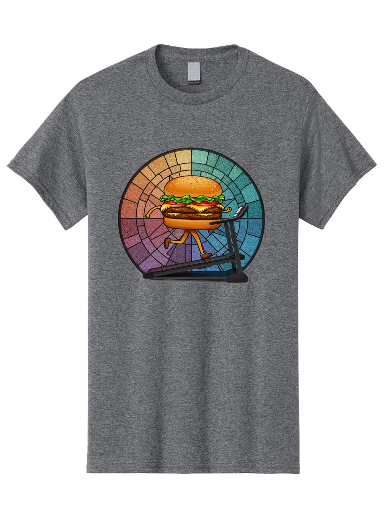 Cheeseburger-On-Treadmill Men'S Graphic Tee, 100% Cotton, Comfortable Casual Summer Wear, Machine Washable, Vintage Camera, Old Camera, Antique Camera, Black Camera, Classic Photography, Photography Equipment, Nostalgic Device, Film Camera, Baq509 5