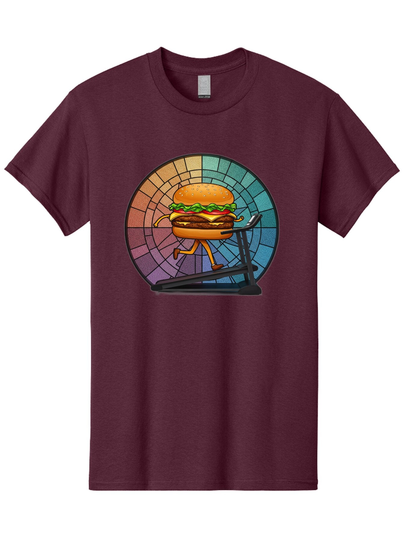 Cheeseburger-On-Treadmill Men'S Graphic Tee, 100% Cotton, Comfortable Casual Summer Wear, Machine Washable, Vintage Camera, Old Camera, Antique Camera, Black Camera, Classic Photography, Photography Equipment, Nostalgic Device, Film Camera, Baq509 9