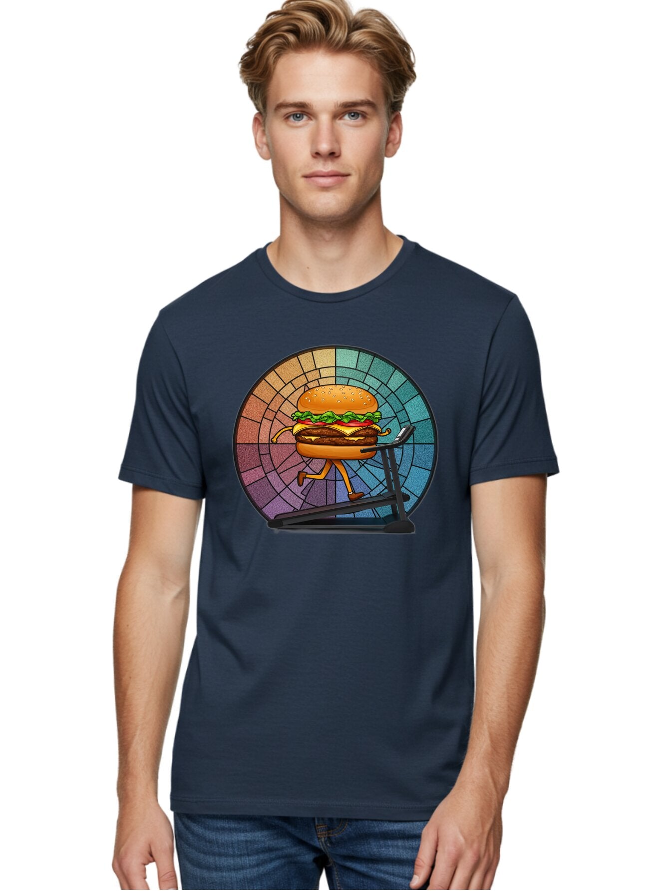 Cheeseburger-On-Treadmill Men'S Graphic Tee, 100% Cotton, Comfortable Casual Summer Wear, Machine Washable, Vintage Camera, Old Camera, Antique Camera, Black Camera, Classic Photography, Photography Equipment, Nostalgic Device, Film Camera, Baq509 28