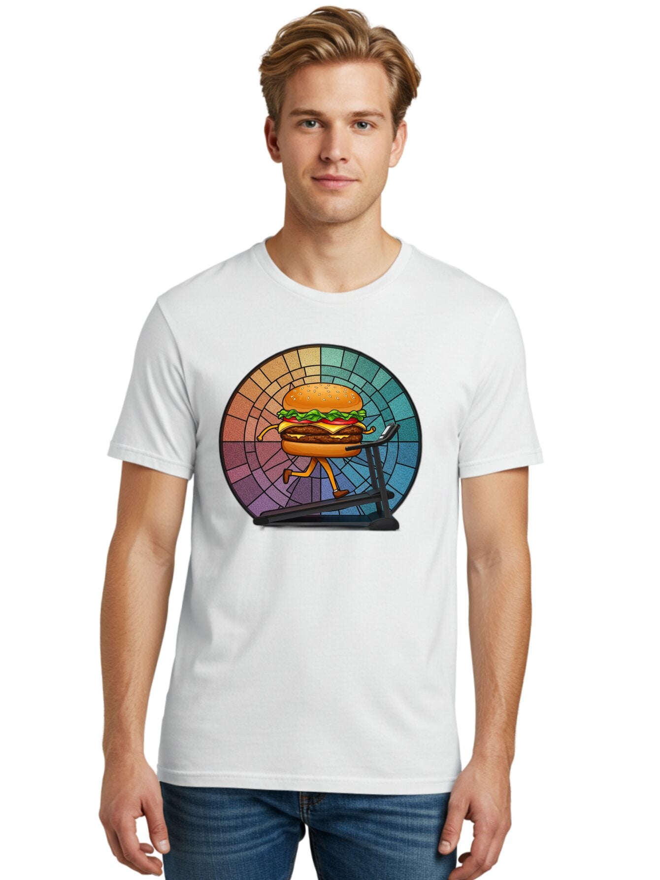 Cheeseburger-On-Treadmill Men'S Graphic Tee, 100% Cotton, Comfortable Casual Summer Wear, Machine Washable, Vintage Camera, Old Camera, Antique Camera, Black Camera, Classic Photography, Photography Equipment, Nostalgic Device, Film Camera, Baq509 29