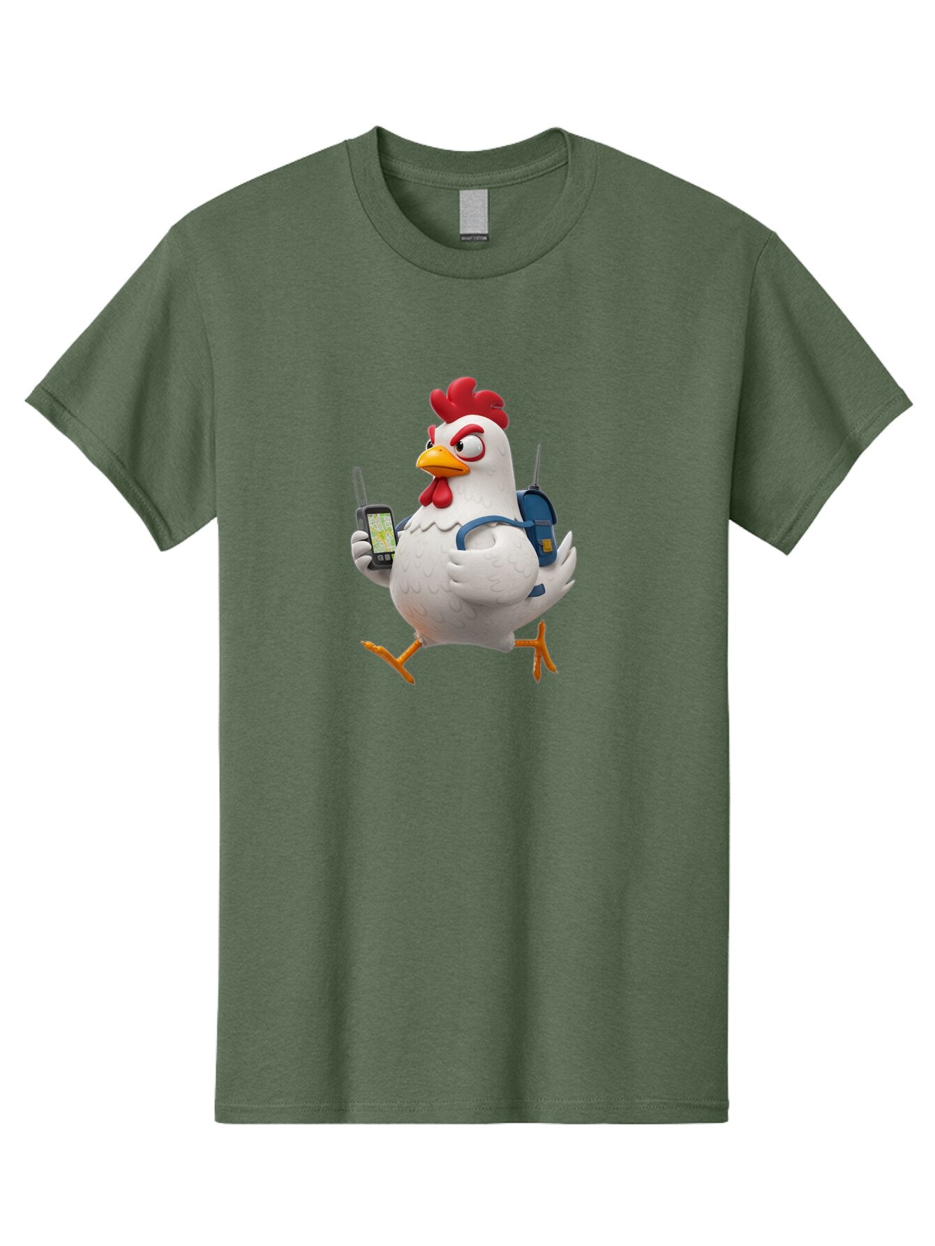 Chicken-With-Gps-And-Radio Men'S Graphic Tee, 100% Cotton, Comfortable Casual Summer Wear, Machine Washable, Vintage Camera, Old Camera, Antique Camera, Black Camera, Classic Photography, Photography Equipment, Nostalgic Device, Film Camera, Baq510 5