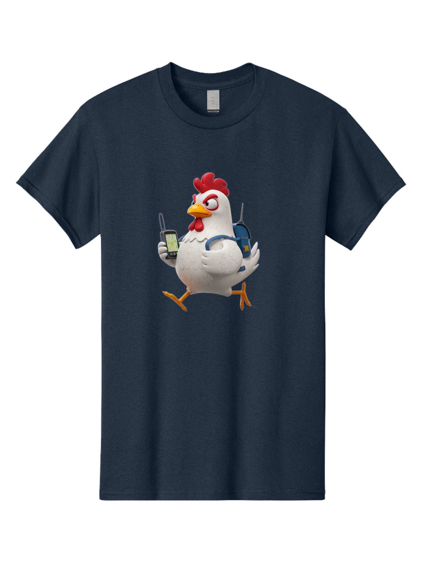 Chicken-With-Gps-And-Radio Men'S Graphic Tee, 100% Cotton, Comfortable Casual Summer Wear, Machine Washable, Vintage Camera, Old Camera, Antique Camera, Black Camera, Classic Photography, Photography Equipment, Nostalgic Device, Film Camera, Baq510 15