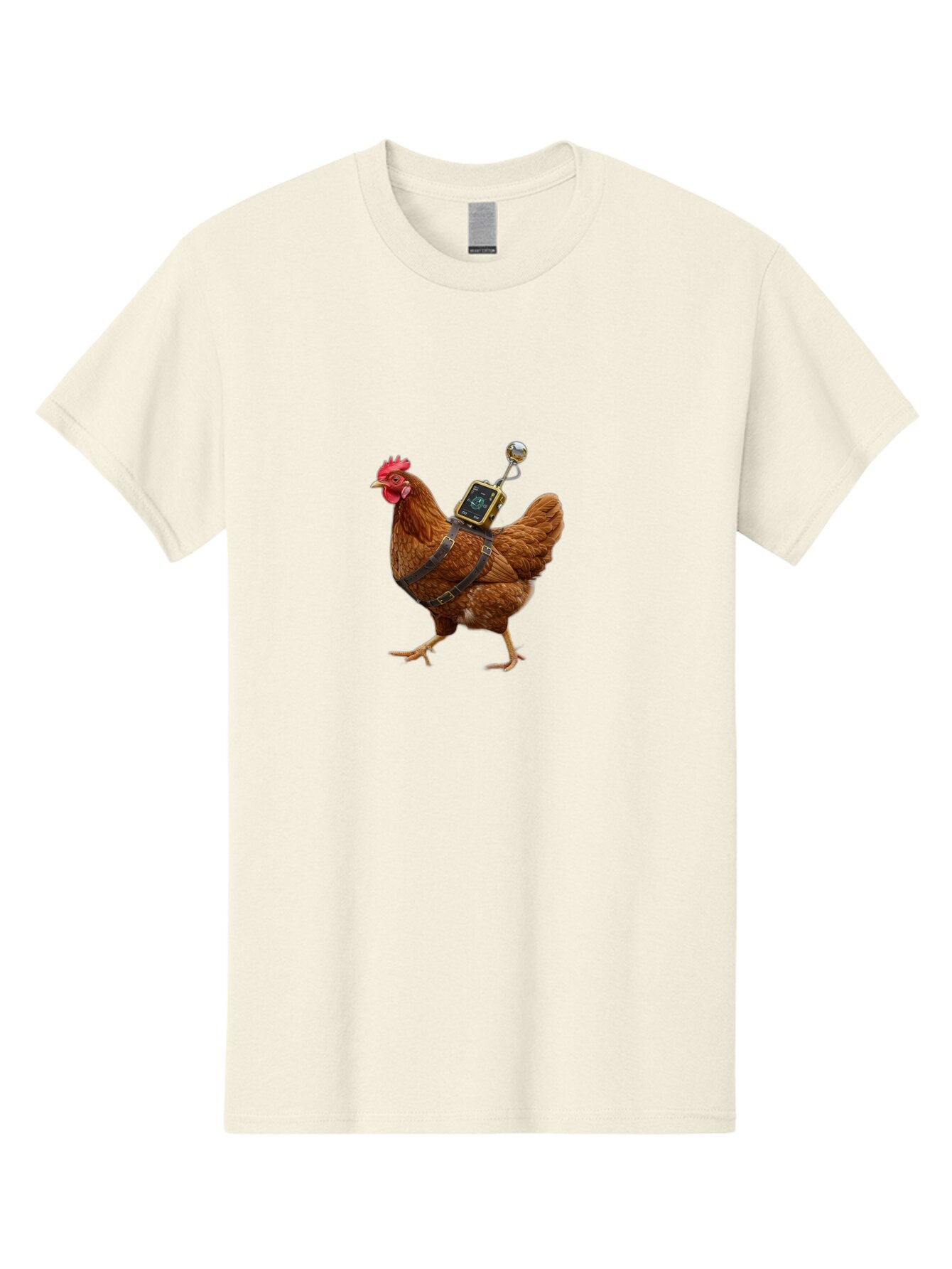 Chicken-With-Harness-And-Camera Men'S Graphic Tee, 100% Cotton, Comfortable Casual Summer Wear, Machine Washable, Vintage Camera, Old Camera, Antique Camera, Black Camera, Classic Photography, Photography Equipment, Nostalgic Device, Baq511 13