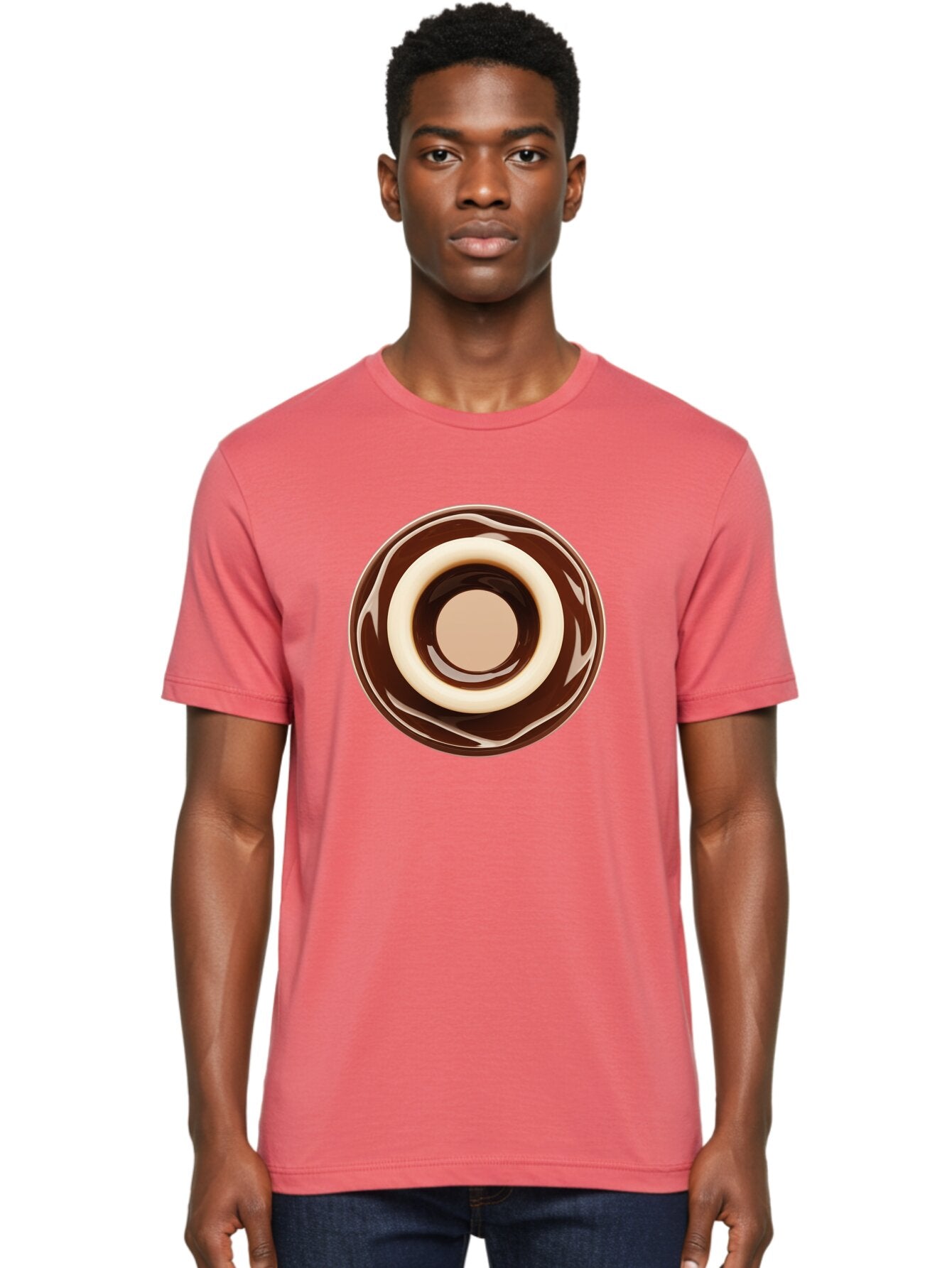 Chocolate-Frosted-Donut Men'S Graphic Tee, 100% Cotton, Comfortable Casual Summer Wear, Machine Washable, Vintage Camera, Old Camera, Antique Camera, Black Camera, Classic Photography, Photography Equipment, Nostalgic Device, Film Camera, Baq518 20