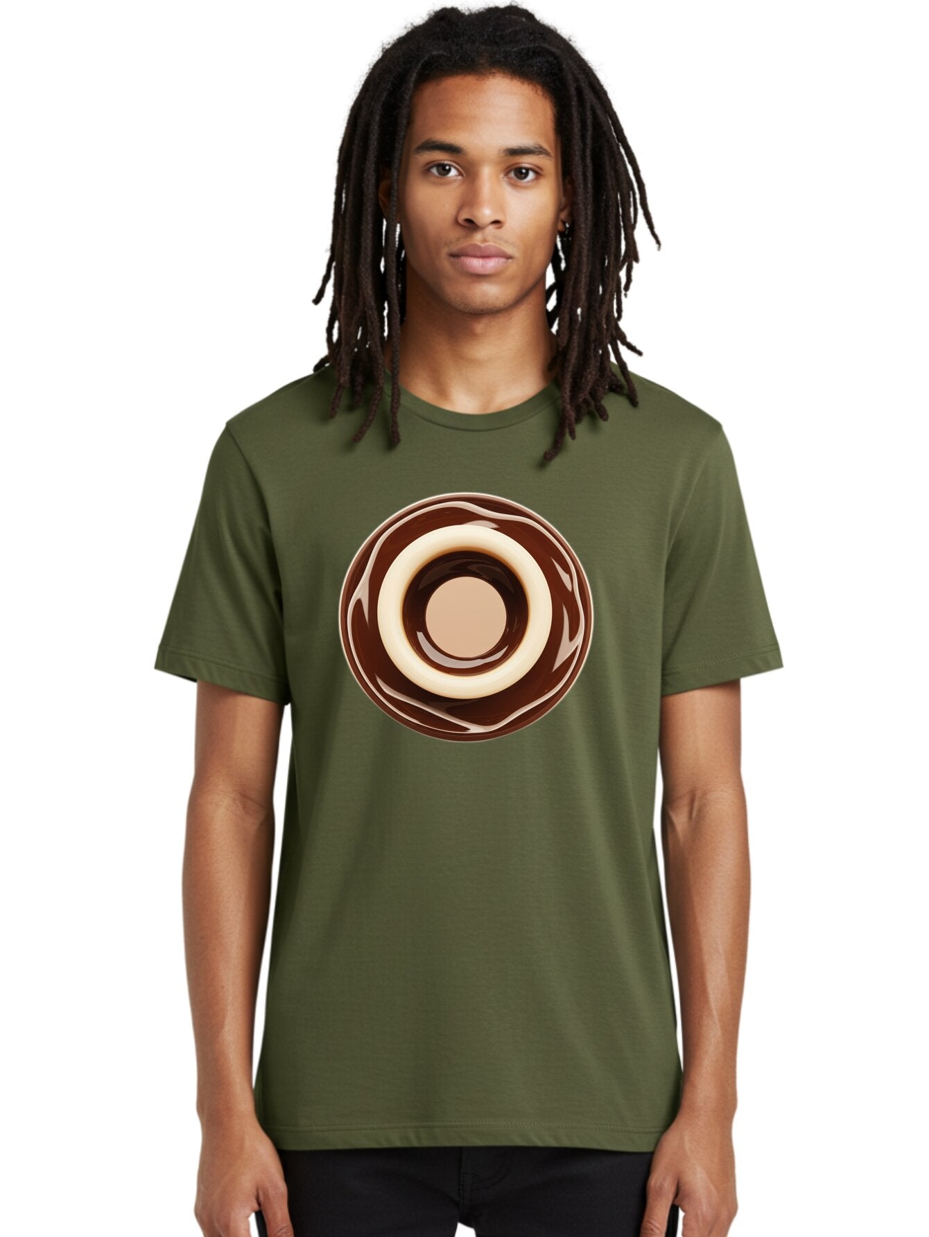 Chocolate-Frosted-Donut Men'S Graphic Tee, 100% Cotton, Comfortable Casual Summer Wear, Machine Washable, Vintage Camera, Old Camera, Antique Camera, Black Camera, Classic Photography, Photography Equipment, Nostalgic Device, Film Camera, Baq518 29