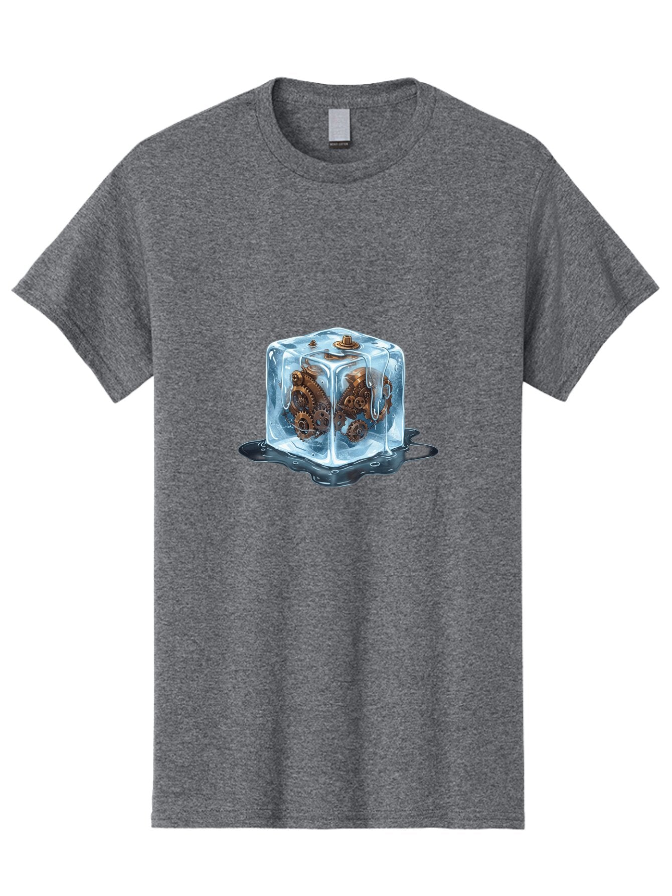 Clockwork-In-Ice-Cube Men'S Graphic Tee, 100% Cotton, Comfortable Casual Summer Wear, Machine Washable, Vintage Camera, Old Camera, Antique Camera, Black Camera, Classic Photography, Photography Equipment, Nostalgic Device, Film Camera, Baq523 6