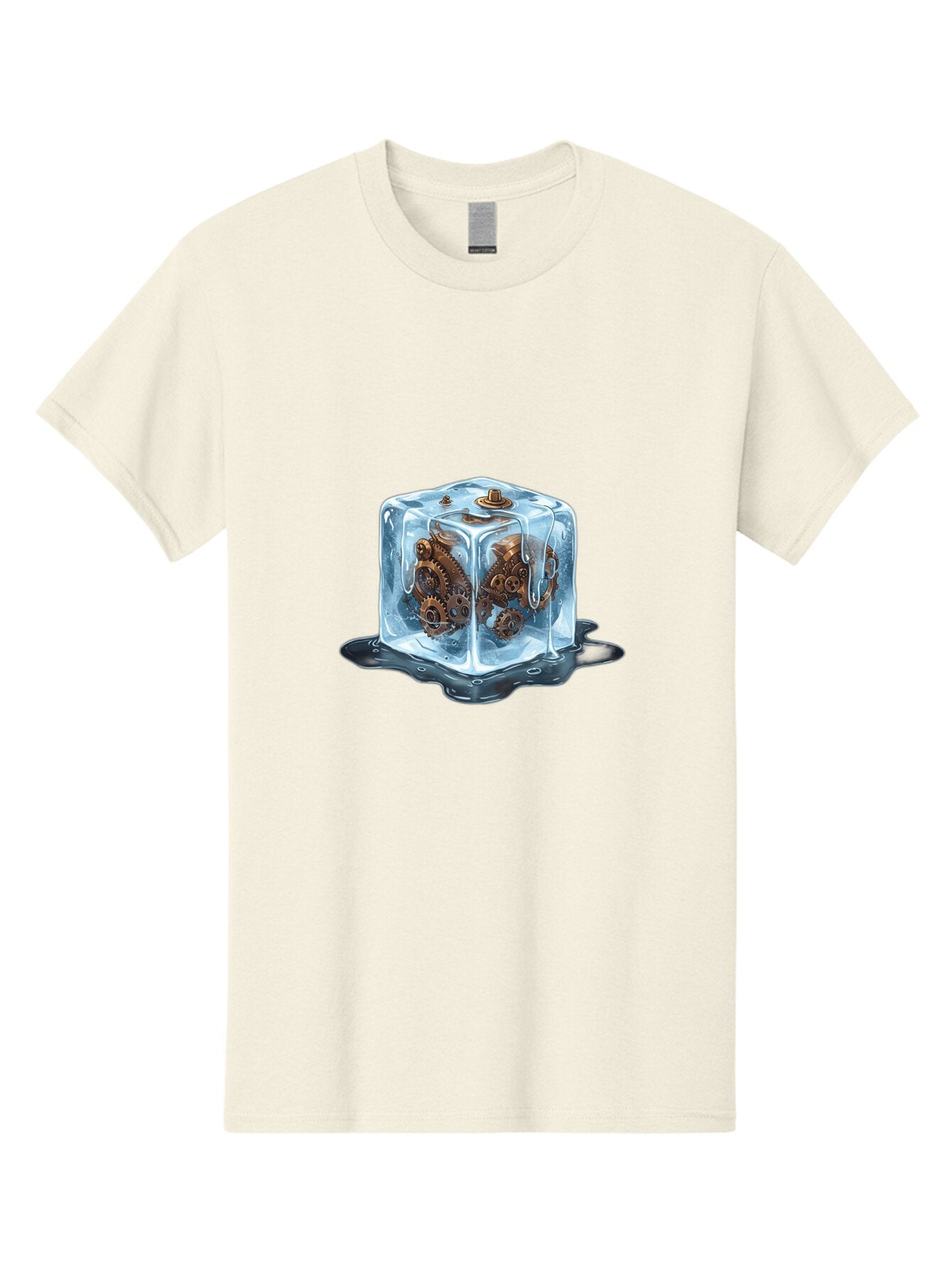 Clockwork-In-Ice-Cube Men'S Graphic Tee, 100% Cotton, Comfortable Casual Summer Wear, Machine Washable, Vintage Camera, Old Camera, Antique Camera, Black Camera, Classic Photography, Photography Equipment, Nostalgic Device, Film Camera, Baq523 13
