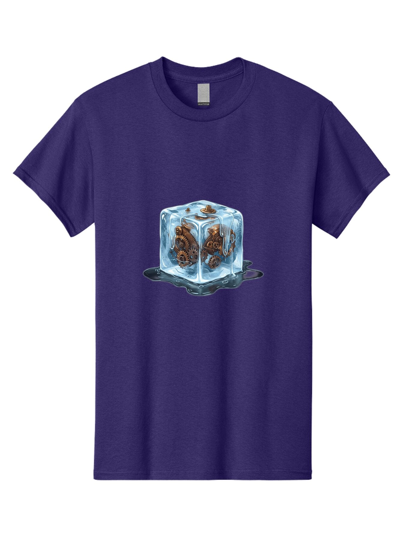 Clockwork-In-Ice-Cube Men'S Graphic Tee, 100% Cotton, Comfortable Casual Summer Wear, Machine Washable, Vintage Camera, Old Camera, Antique Camera, Black Camera, Classic Photography, Photography Equipment, Nostalgic Device, Film Camera, Baq523 10