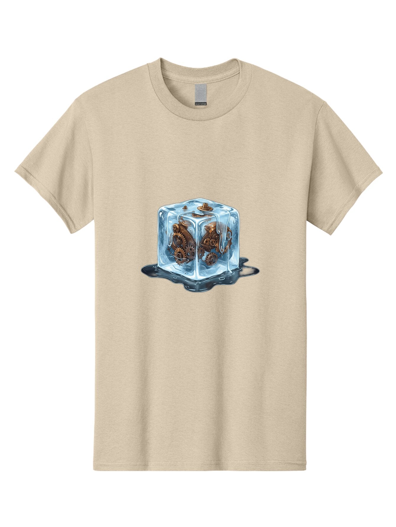 Clockwork-In-Ice-Cube Men'S Graphic Tee, 100% Cotton, Comfortable Casual Summer Wear, Machine Washable, Vintage Camera, Old Camera, Antique Camera, Black Camera, Classic Photography, Photography Equipment, Nostalgic Device, Film Camera, Baq523 15