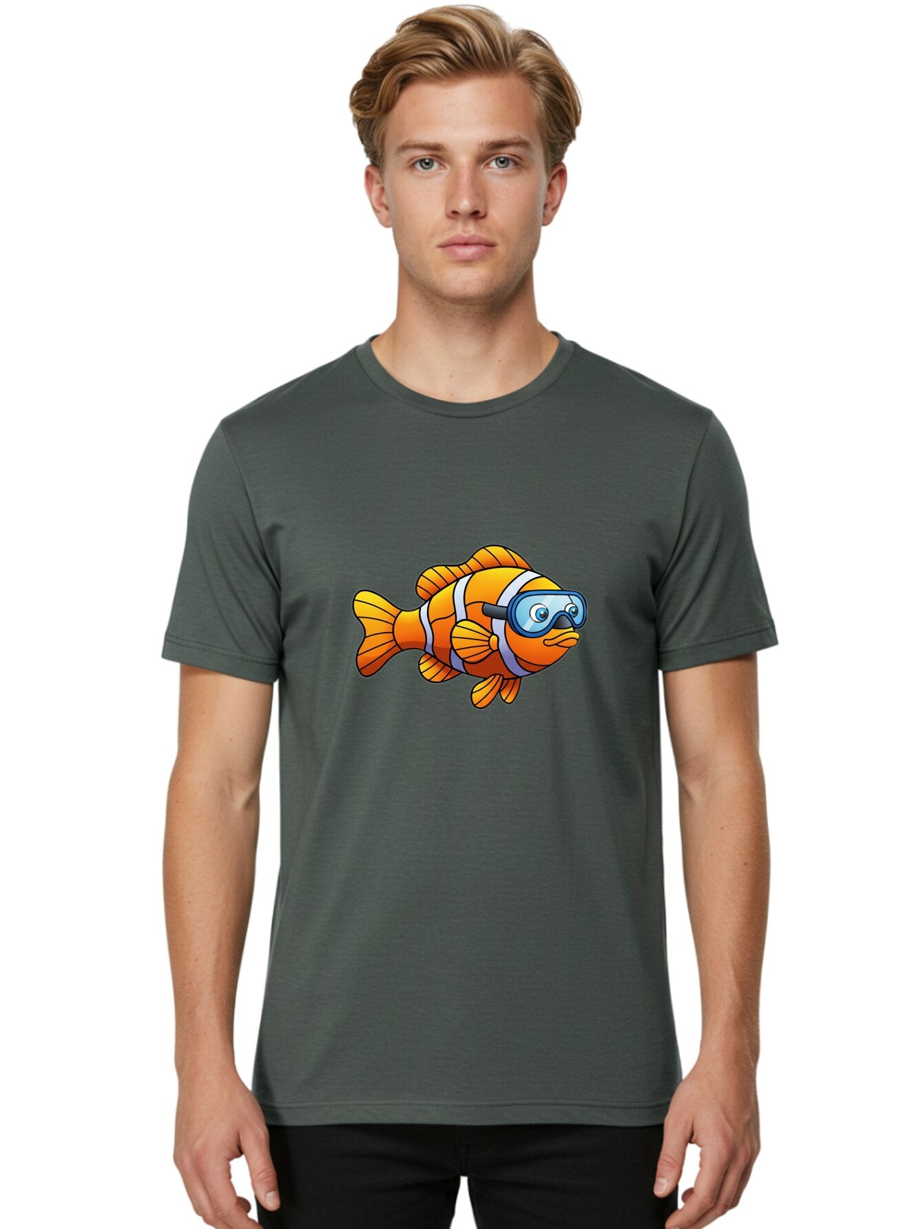 Clown-Fish-1 Men'S Graphic Tee, 100% Cotton, Comfortable Casual Summer Wear, Machine Washable, Vintage Camera, Old Camera, Antique Camera, Black Camera, Classic Photography, Photography Equipment, Nostalgic Device, Film Camera, Camera Art Baq537 28