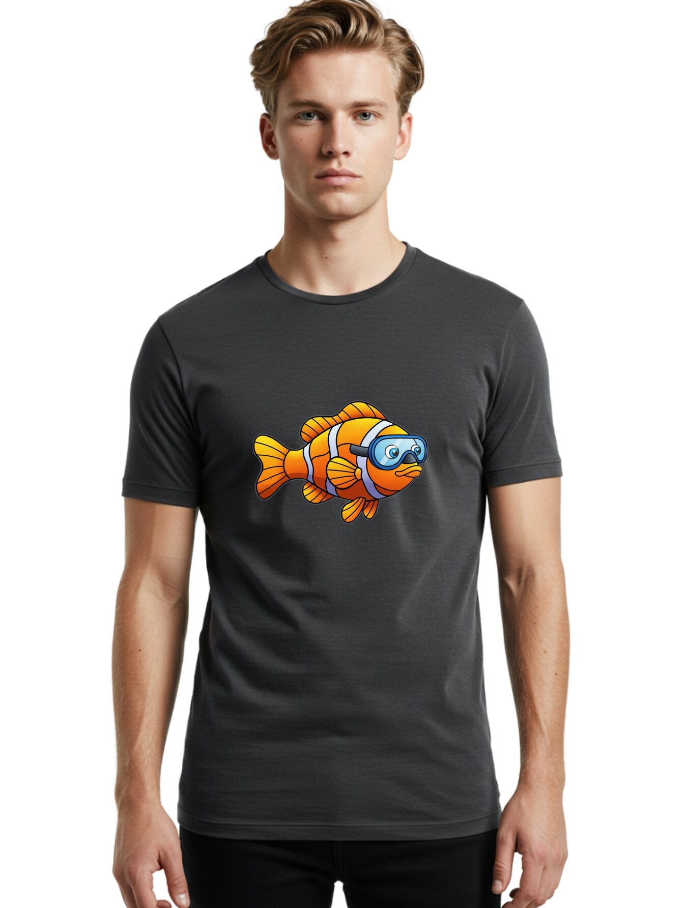 Clown-Fish-1 Men'S Graphic Tee, 100% Cotton, Comfortable Casual Summer Wear, Machine Washable, Vintage Camera, Old Camera, Antique Camera, Black Camera, Classic Photography, Photography Equipment, Nostalgic Device, Film Camera, Camera Art Baq537 21