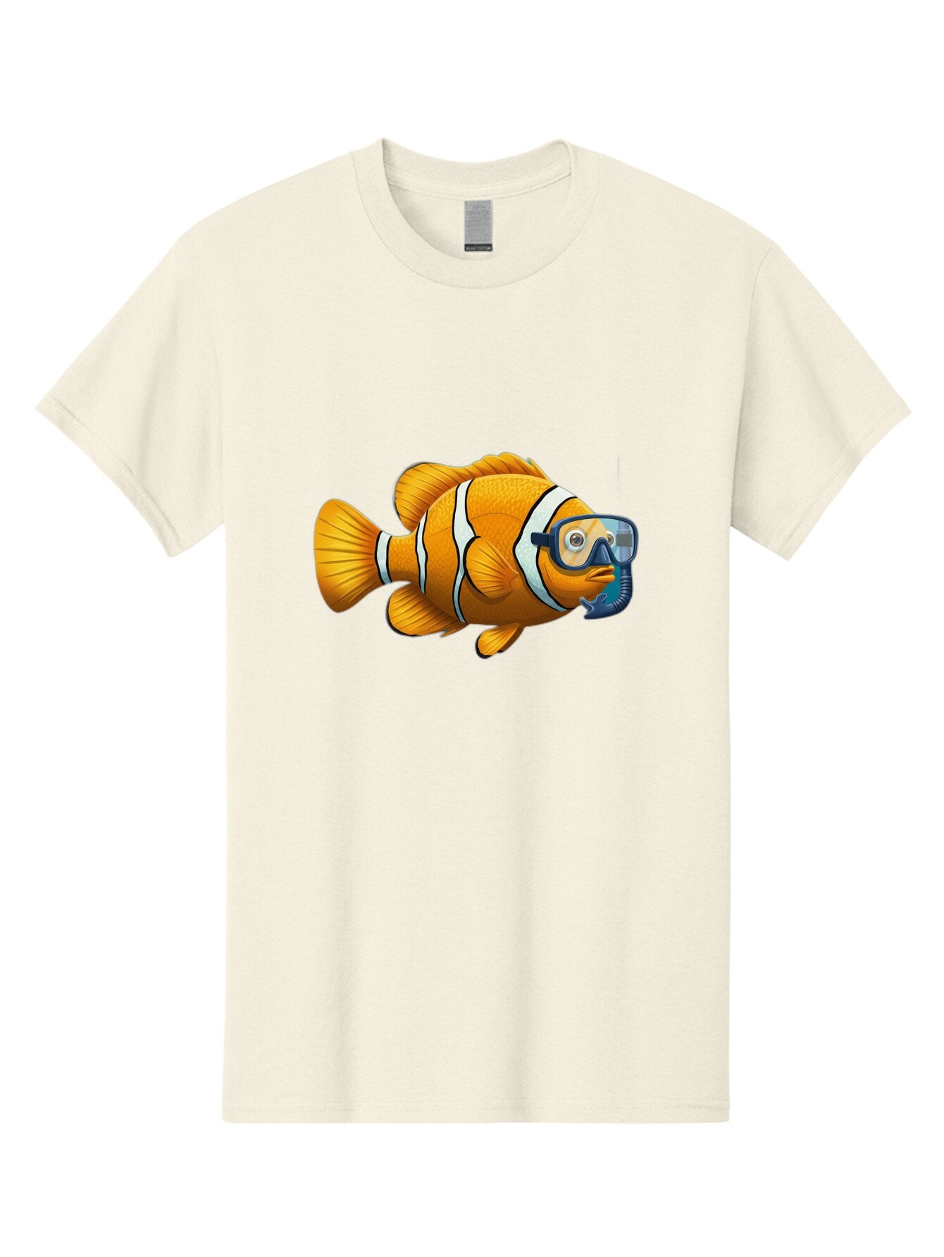 Clown-Fish-With-Snorkel-1 Men'S Graphic Tee, 100% Cotton, Comfortable Casual Summer Wear, Machine Washable, Vintage Camera, Old Camera, Antique Camera, Black Camera, Classic Photography, Photography Equipment, Nostalgic Device, Film Camera, Baq538 8