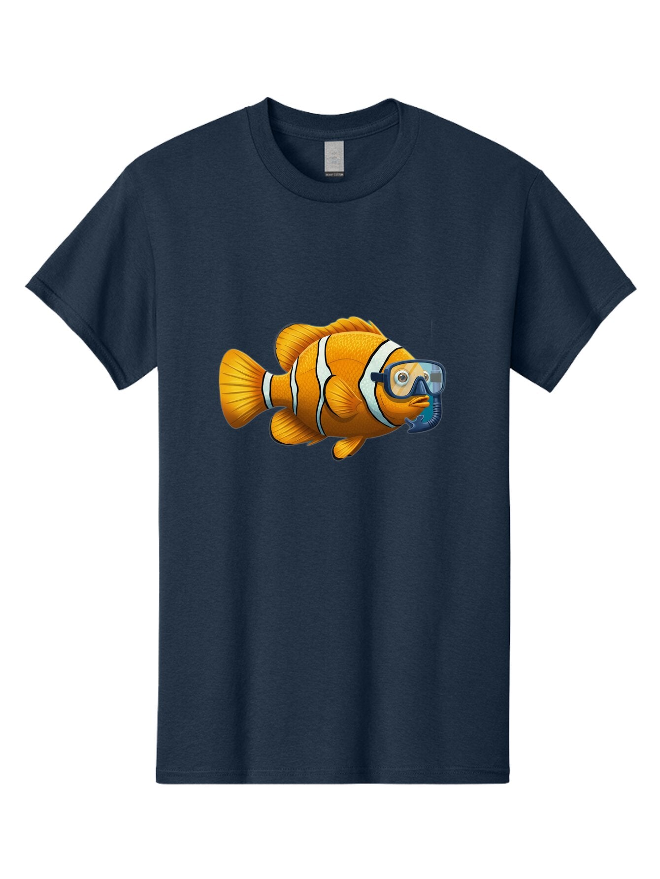 Clown-Fish-With-Snorkel-1 Men'S Graphic Tee, 100% Cotton, Comfortable Casual Summer Wear, Machine Washable, Vintage Camera, Old Camera, Antique Camera, Black Camera, Classic Photography, Photography Equipment, Nostalgic Device, Film Camera, Baq538 4