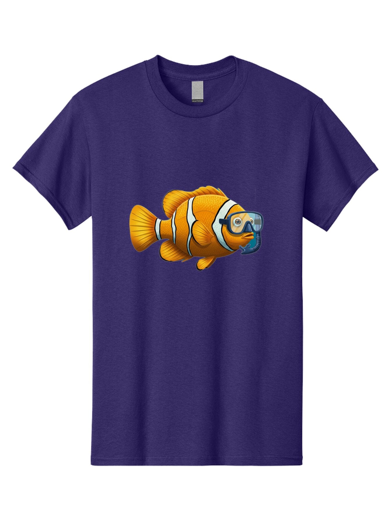 Clown-Fish-With-Snorkel-1 Men'S Graphic Tee, 100% Cotton, Comfortable Casual Summer Wear, Machine Washable, Vintage Camera, Old Camera, Antique Camera, Black Camera, Classic Photography, Photography Equipment, Nostalgic Device, Film Camera, Baq538 15