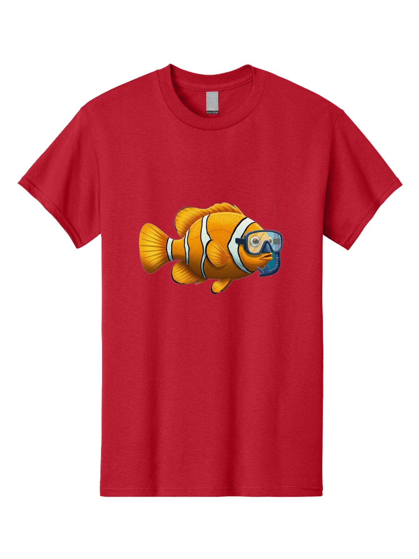 Clown-Fish-With-Snorkel-1 Men'S Graphic Tee, 100% Cotton, Comfortable Casual Summer Wear, Machine Washable, Vintage Camera, Old Camera, Antique Camera, Black Camera, Classic Photography, Photography Equipment, Nostalgic Device, Film Camera, Baq538 9
