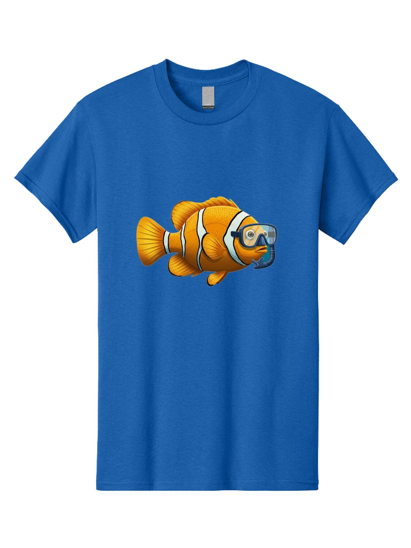 Clown-Fish-With-Snorkel-1 Men'S Graphic Tee, 100% Cotton, Comfortable Casual Summer Wear, Machine Washable, Vintage Camera, Old Camera, Antique Camera, Black Camera, Classic Photography, Photography Equipment, Nostalgic Device, Film Camera, Baq538 6