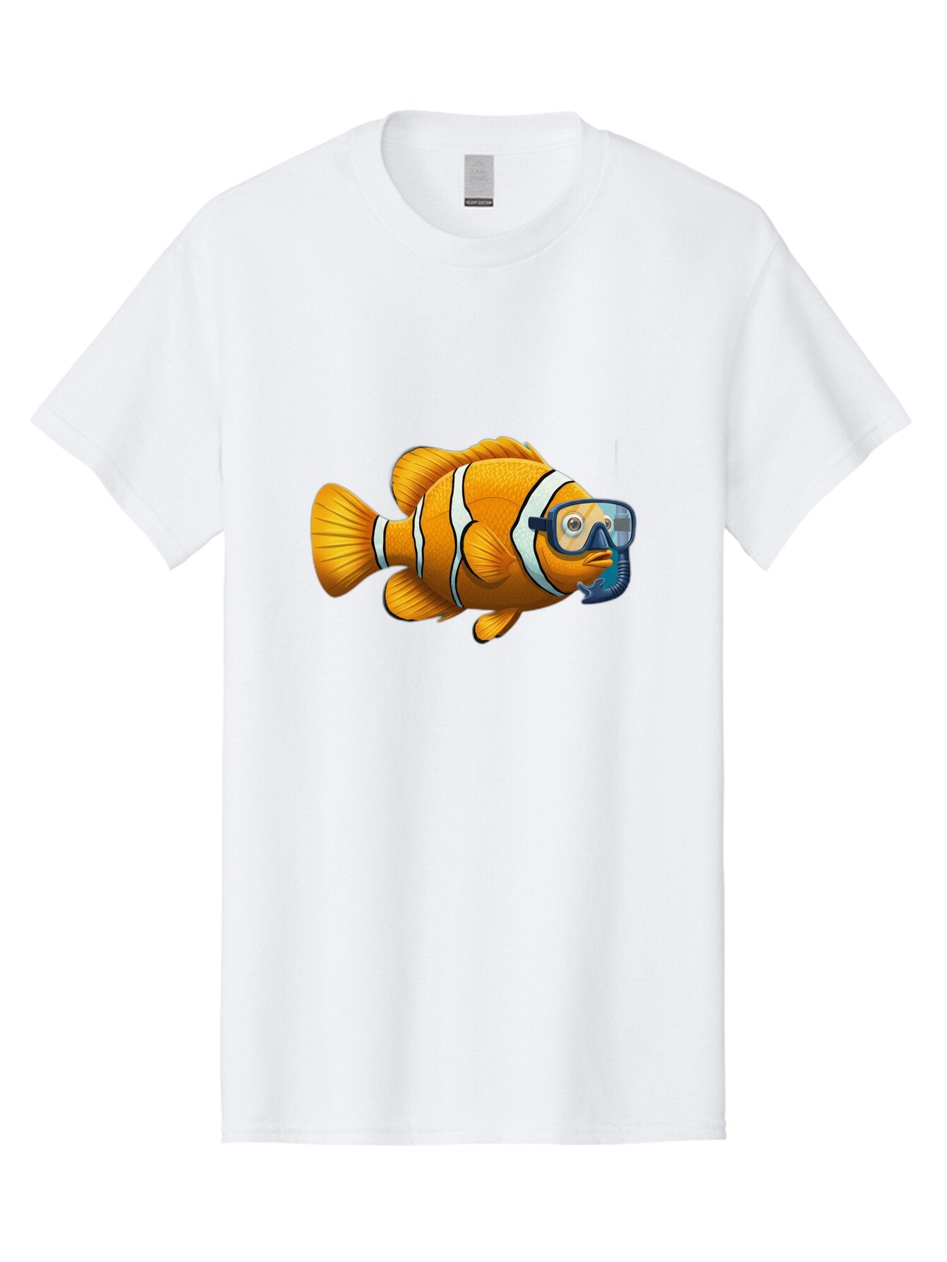 Clown-Fish-With-Snorkel-1 Men'S Graphic Tee, 100% Cotton, Comfortable Casual Summer Wear, Machine Washable, Vintage Camera, Old Camera, Antique Camera, Black Camera, Classic Photography, Photography Equipment, Nostalgic Device, Film Camera, Baq538 10