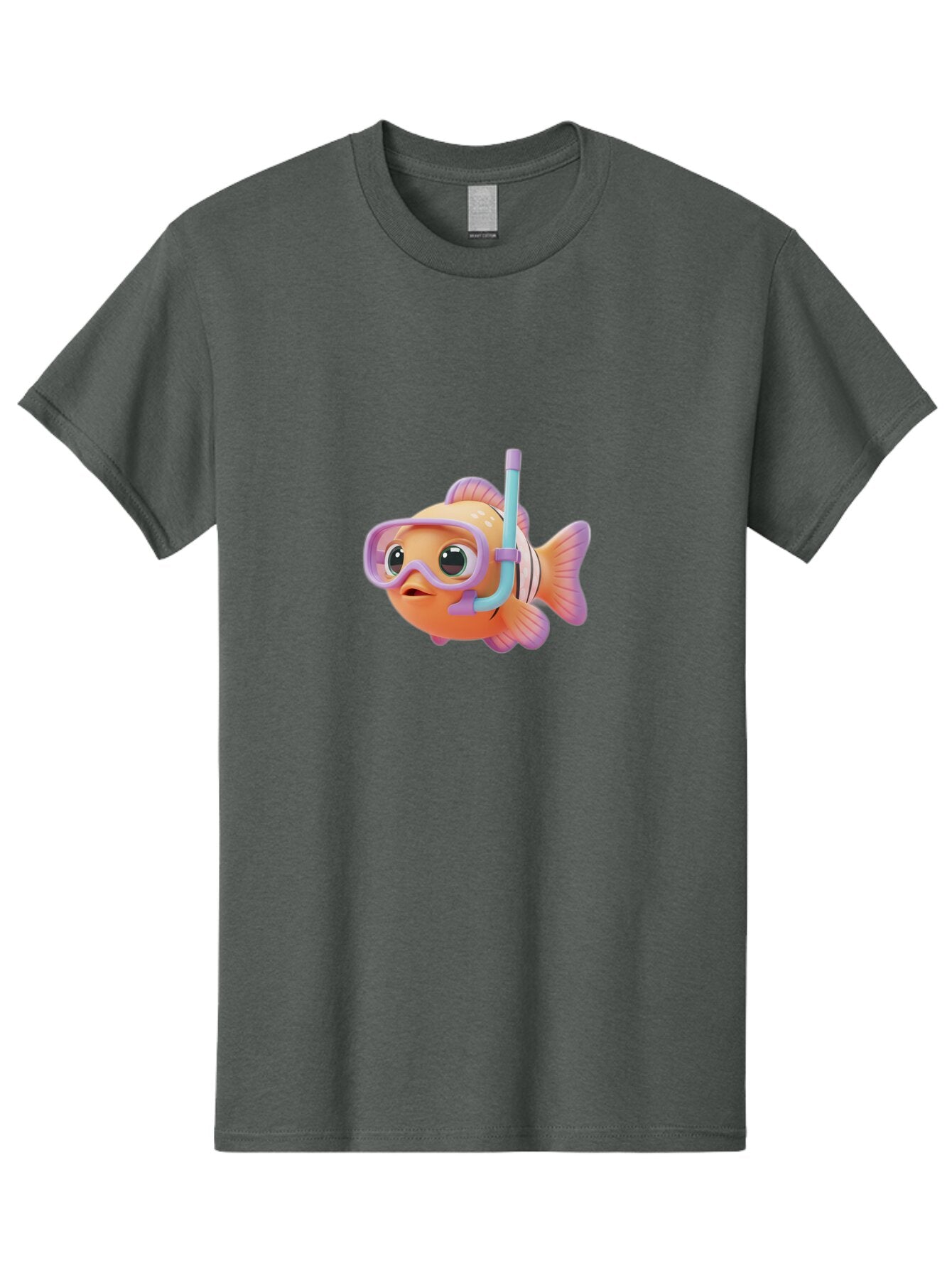 Clown-Fish-With-Snorkel Men'S Graphic Tee, 100% Cotton, Comfortable Casual Summer Wear, Machine Washable, Vintage Camera, Old Camera, Antique Camera, Black Camera, Classic Photography, Photography Equipment, Nostalgic Device, Film Camera, Baq539 1