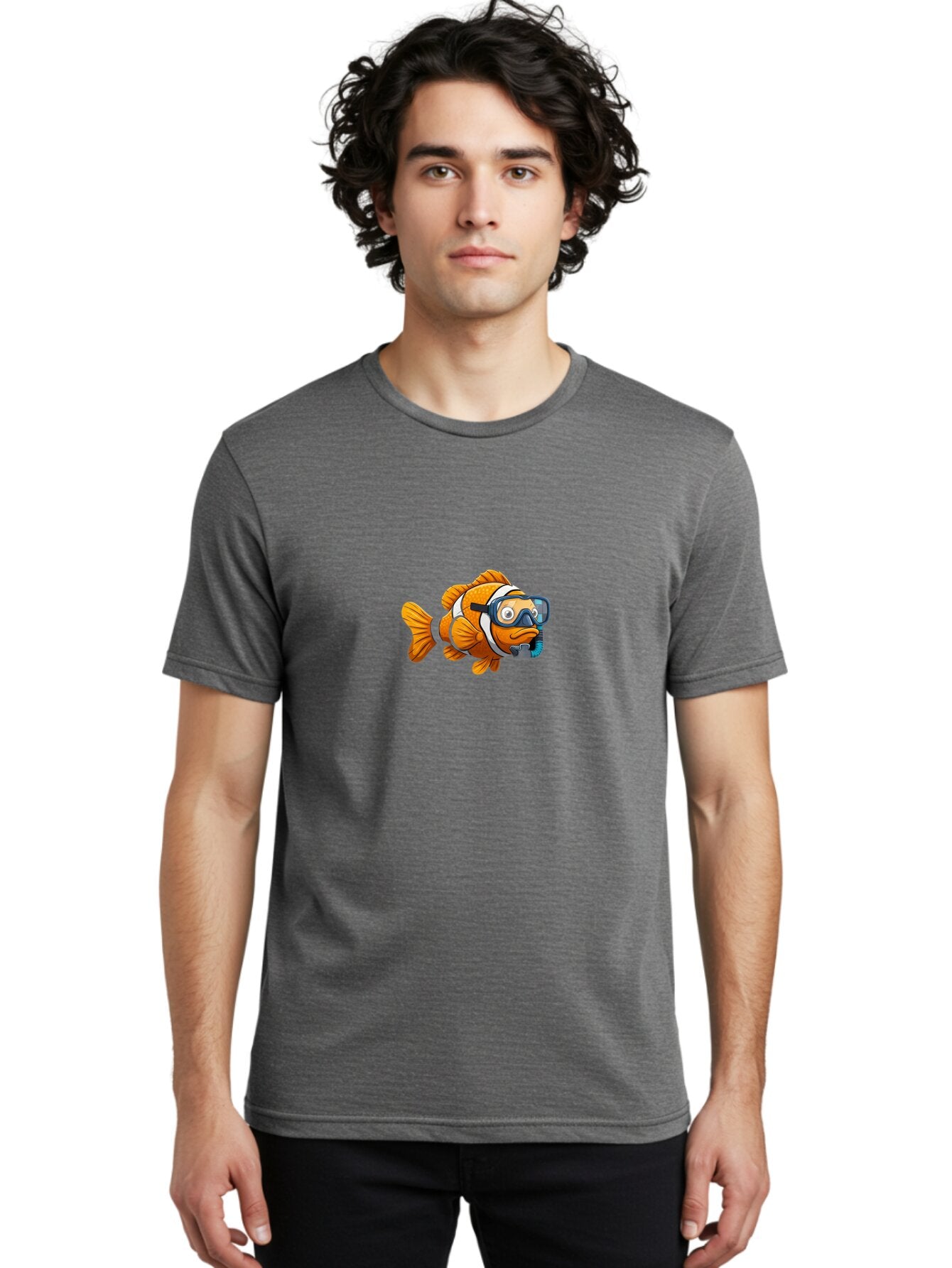 Clownfish-Snorkeling Men'S Graphic Tee, 100% Cotton, Comfortable Casual Summer Wear, Machine Washable, Vintage Camera, Old Camera, Antique Camera, Black Camera, Classic Photography, Photography Equipment, Nostalgic Device, Film Camera, Baq541 25
