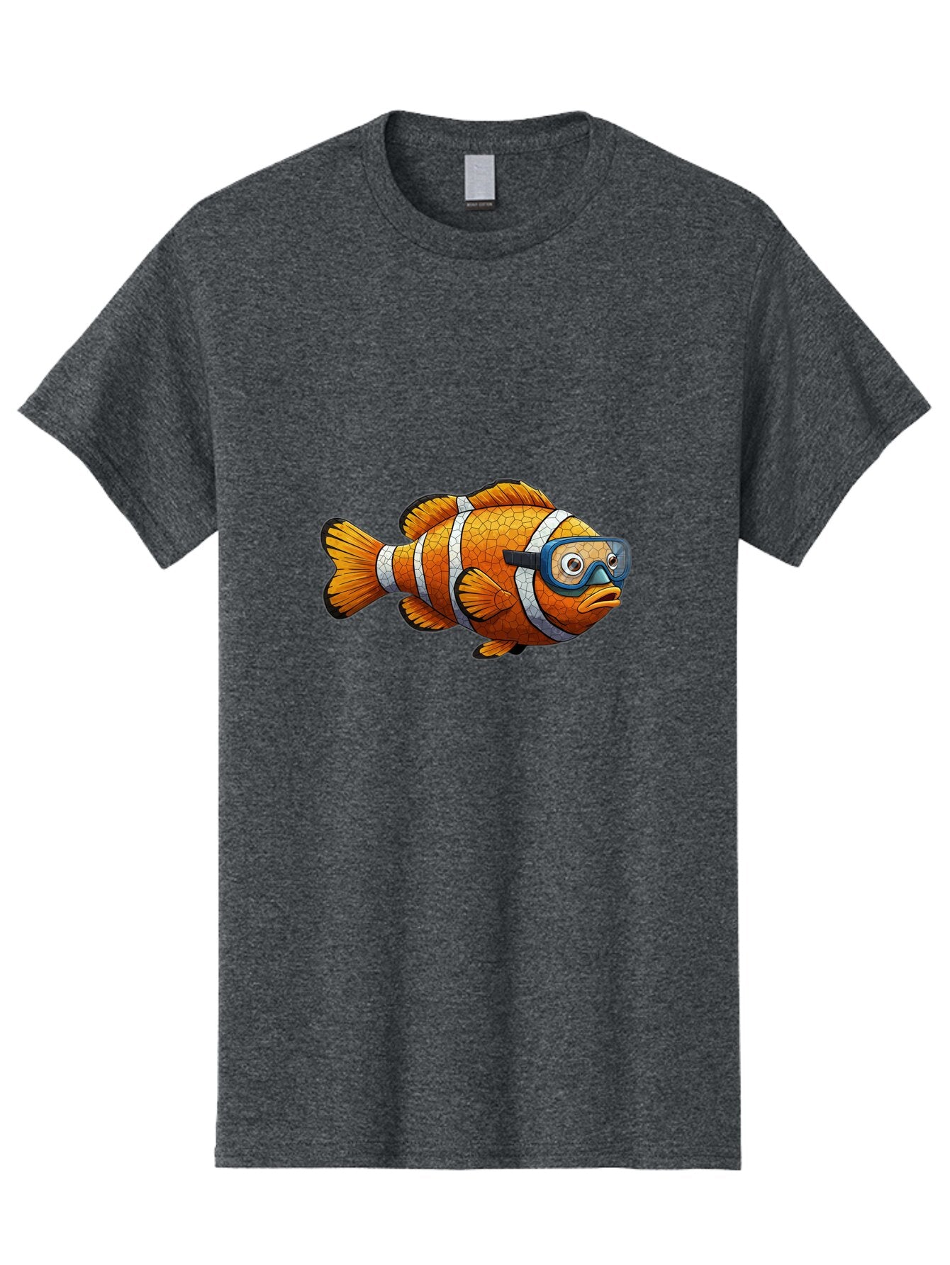 Clownfish-With-Snorkel-Mask Men'S Graphic Tee, 100% Cotton, Comfortable Casual Summer Wear, Machine Washable, Vintage Camera, Old Camera, Antique Camera, Black Camera, Classic Photography, Photography Equipment, Nostalgic Device, Film Camera, Baq542 8