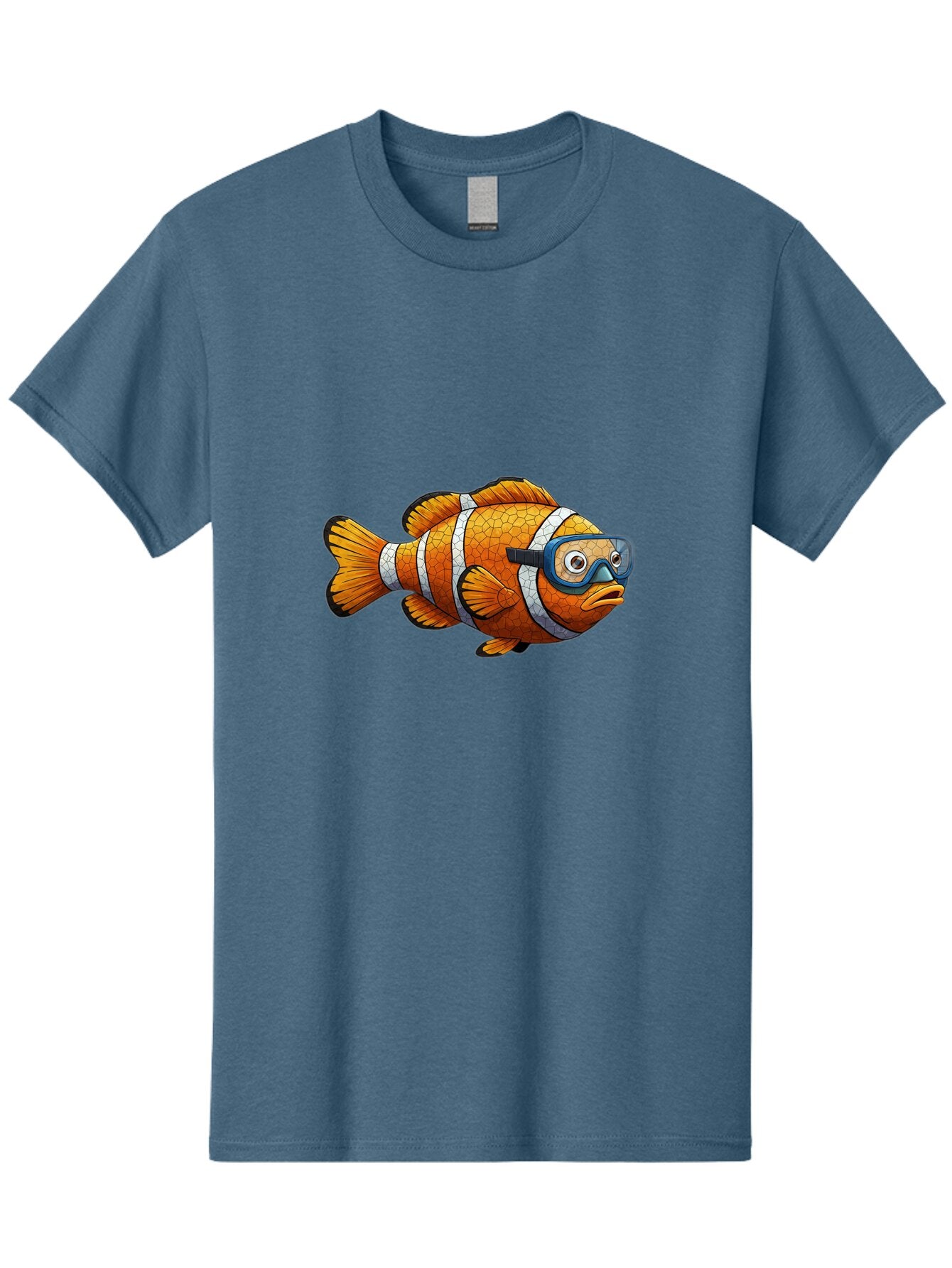Clownfish-With-Snorkel-Mask Men'S Graphic Tee, 100% Cotton, Comfortable Casual Summer Wear, Machine Washable, Vintage Camera, Old Camera, Antique Camera, Black Camera, Classic Photography, Photography Equipment, Nostalgic Device, Film Camera, Baq542 6