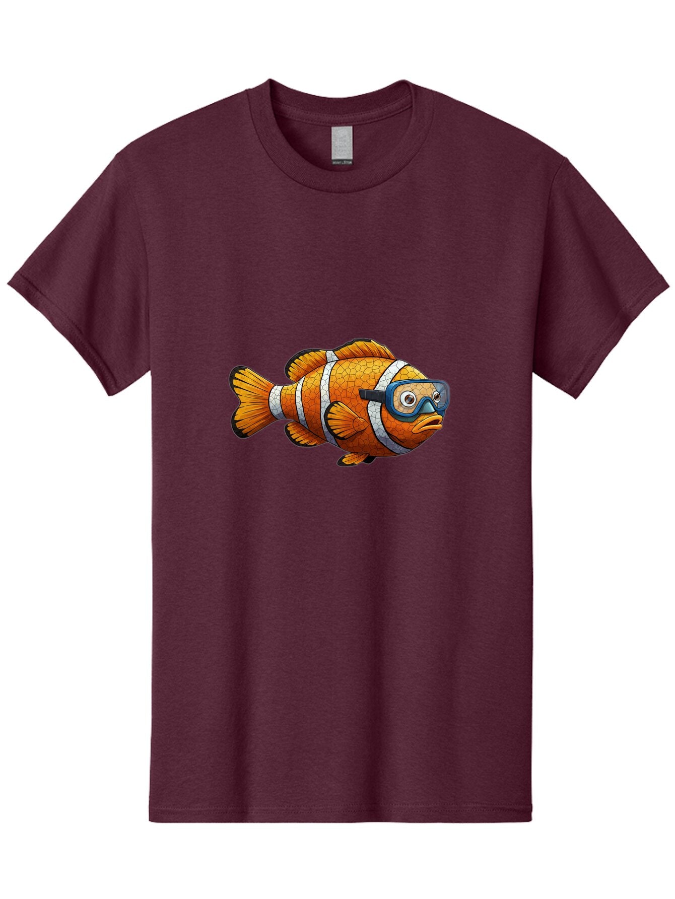 Clownfish-With-Snorkel-Mask Men'S Graphic Tee, 100% Cotton, Comfortable Casual Summer Wear, Machine Washable, Vintage Camera, Old Camera, Antique Camera, Black Camera, Classic Photography, Photography Equipment, Nostalgic Device, Film Camera, Baq542 14