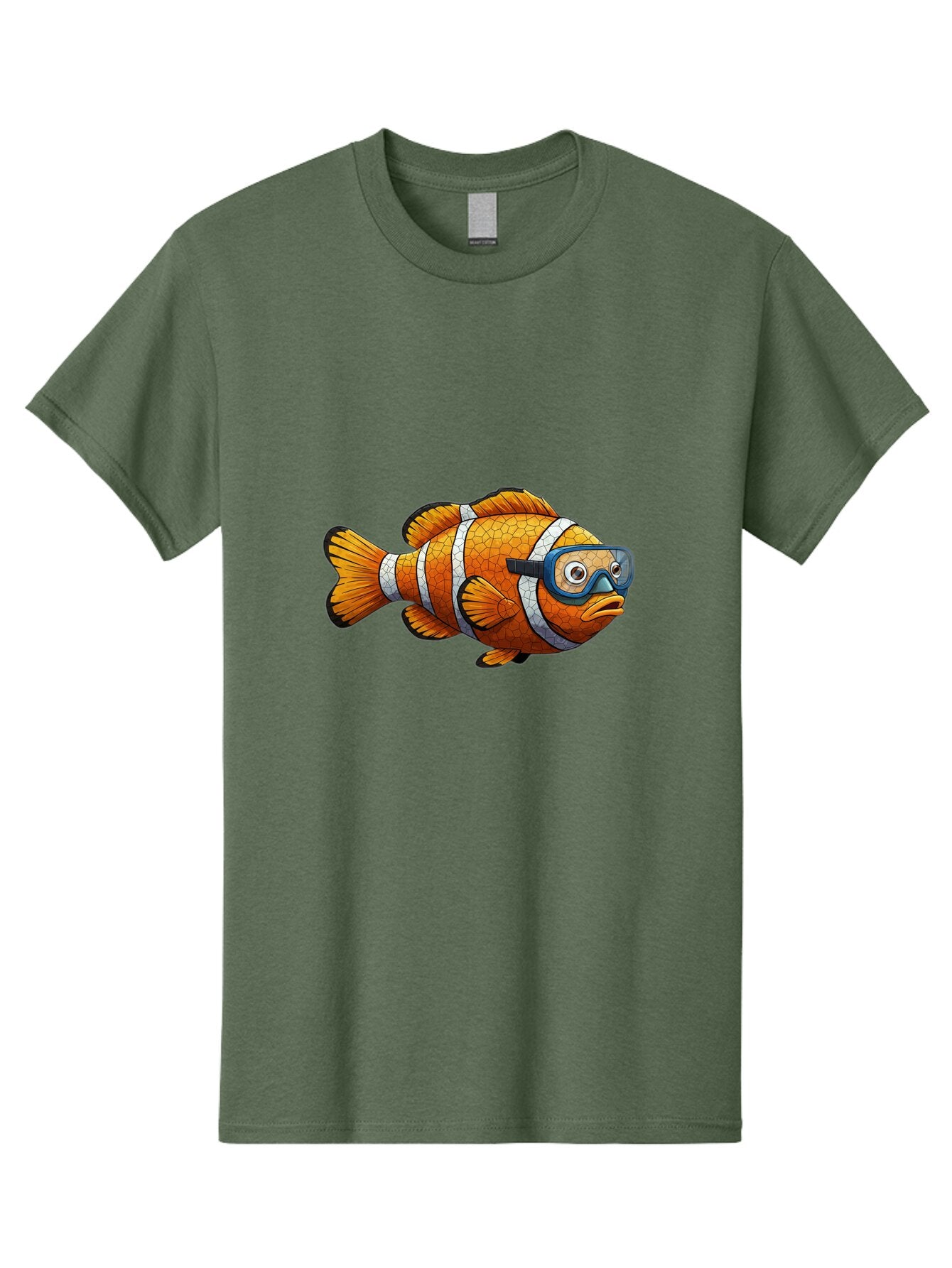 Clownfish-With-Snorkel-Mask Men'S Graphic Tee, 100% Cotton, Comfortable Casual Summer Wear, Machine Washable, Vintage Camera, Old Camera, Antique Camera, Black Camera, Classic Photography, Photography Equipment, Nostalgic Device, Film Camera, Baq542 4