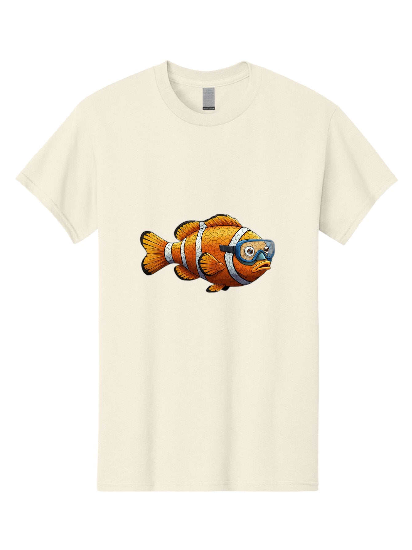 Clownfish-With-Snorkel-Mask Men'S Graphic Tee, 100% Cotton, Comfortable Casual Summer Wear, Machine Washable, Vintage Camera, Old Camera, Antique Camera, Black Camera, Classic Photography, Photography Equipment, Nostalgic Device, Film Camera, Baq542 7