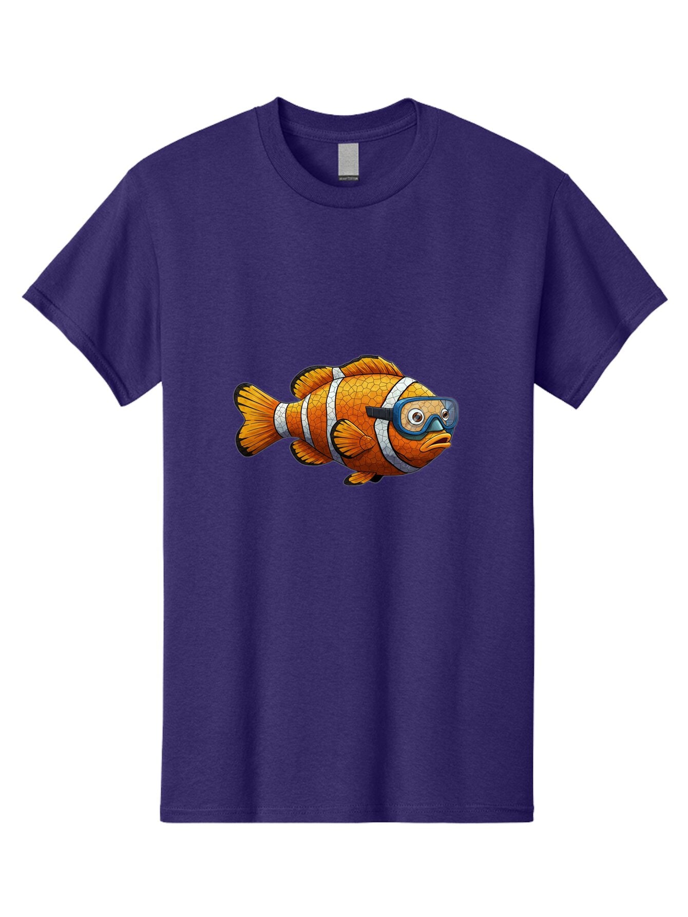 Clownfish-With-Snorkel-Mask Men'S Graphic Tee, 100% Cotton, Comfortable Casual Summer Wear, Machine Washable, Vintage Camera, Old Camera, Antique Camera, Black Camera, Classic Photography, Photography Equipment, Nostalgic Device, Film Camera, Baq542 12