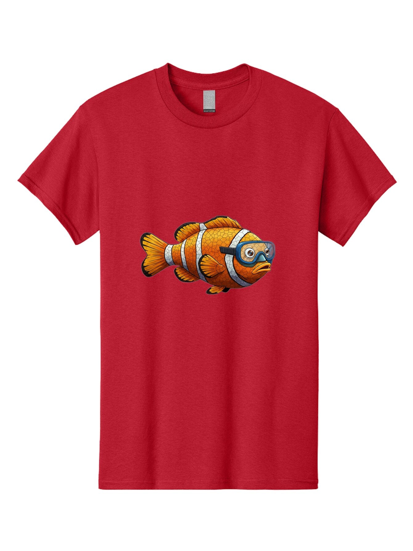Clownfish-With-Snorkel-Mask Men'S Graphic Tee, 100% Cotton, Comfortable Casual Summer Wear, Machine Washable, Vintage Camera, Old Camera, Antique Camera, Black Camera, Classic Photography, Photography Equipment, Nostalgic Device, Film Camera, Baq542 5