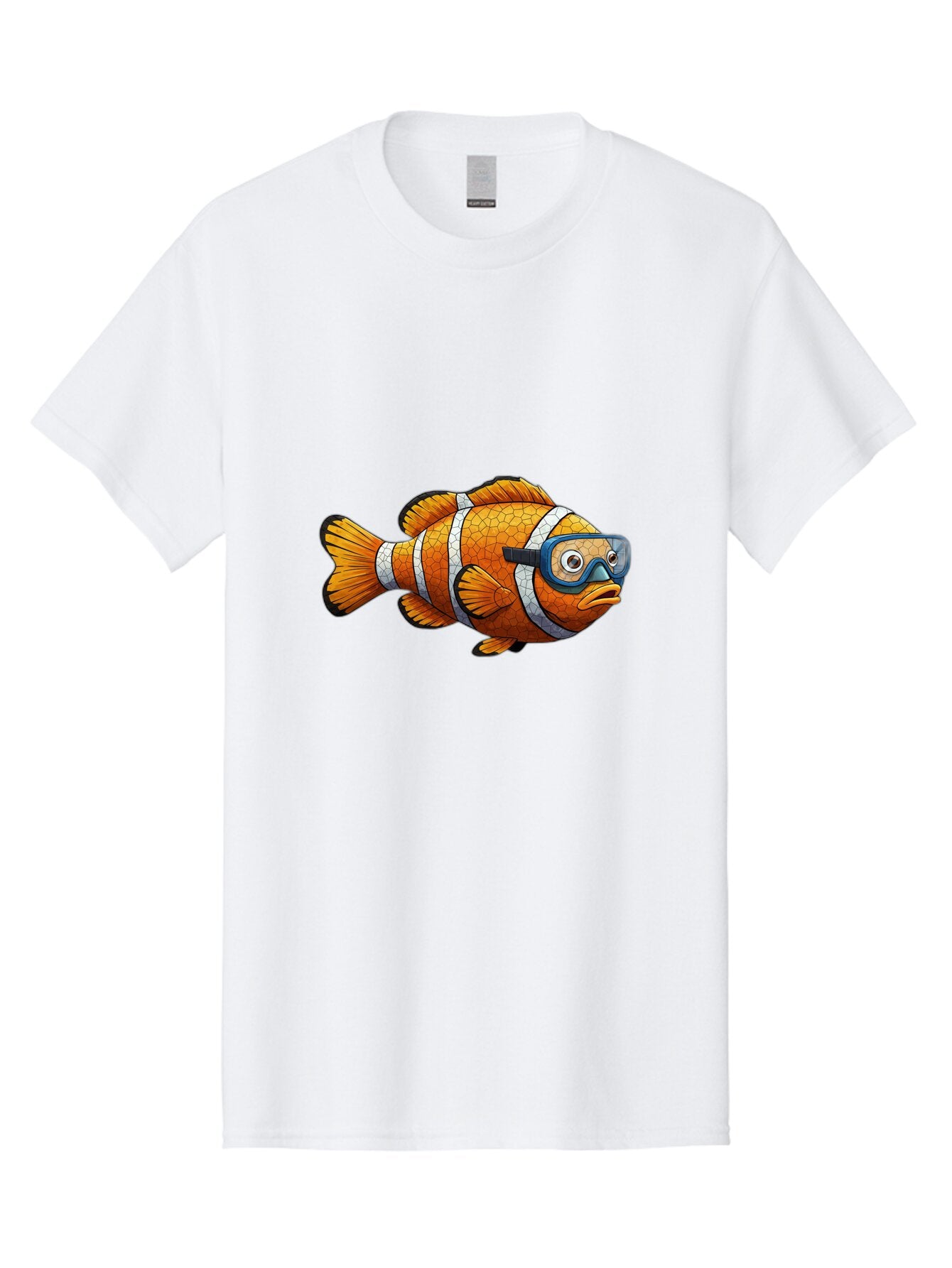 Clownfish-With-Snorkel-Mask Men'S Graphic Tee, 100% Cotton, Comfortable Casual Summer Wear, Machine Washable, Vintage Camera, Old Camera, Antique Camera, Black Camera, Classic Photography, Photography Equipment, Nostalgic Device, Film Camera, Baq542 10