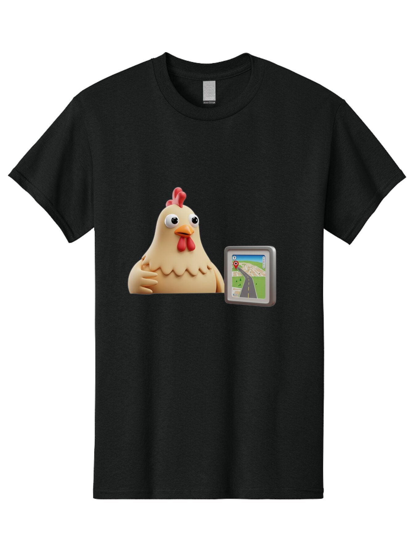 Clucking-Chicken-Gps Men'S Graphic Tee, 100% Cotton, Comfortable Casual Summer Wear, Machine Washable, Vintage Camera, Old Camera, Antique Camera, Black Camera, Classic Photography, Photography Equipment, Nostalgic Device, Film Camera, Baq545 3