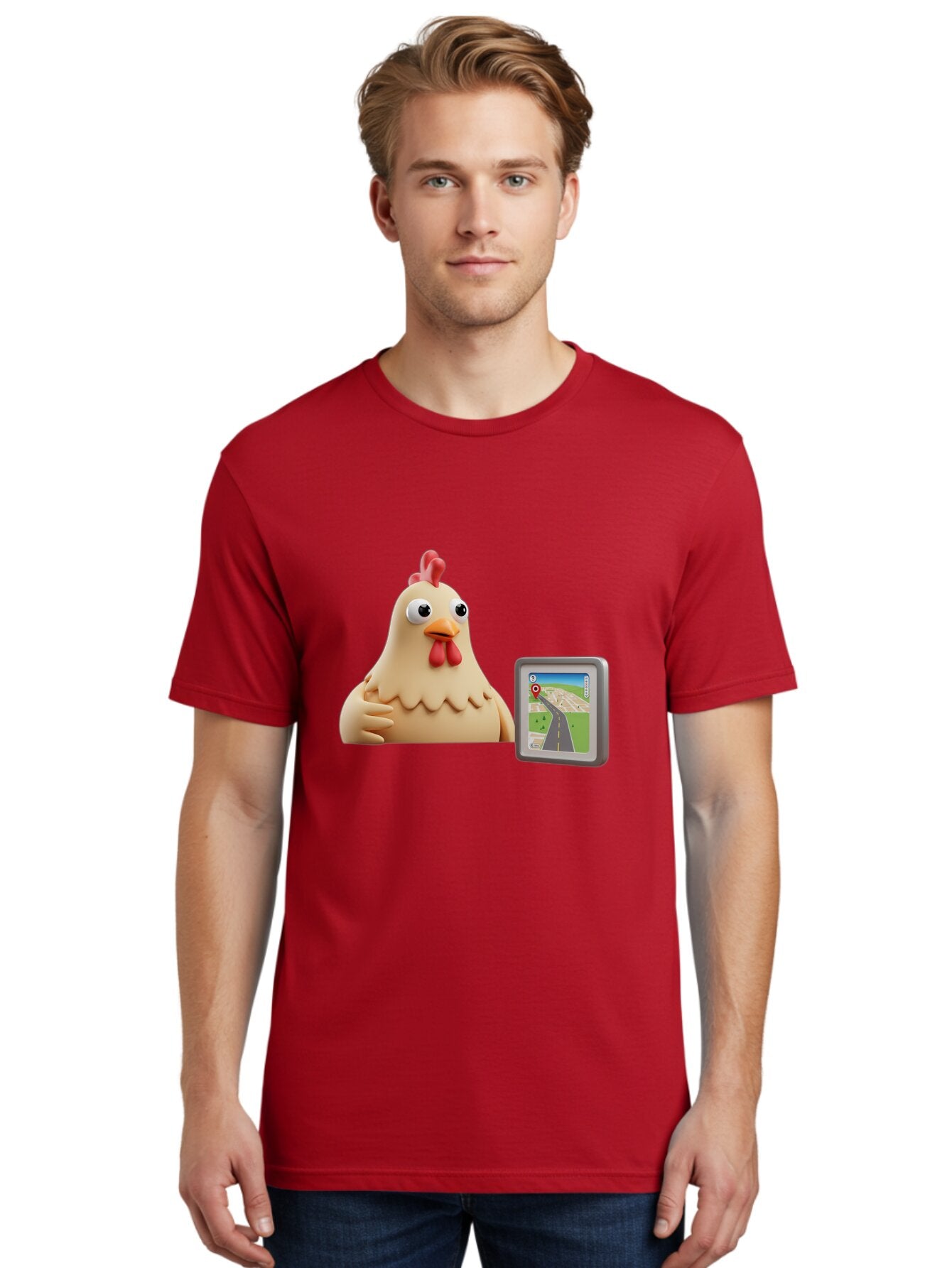 Clucking-Chicken-Gps Men'S Graphic Tee, 100% Cotton, Comfortable Casual Summer Wear, Machine Washable, Vintage Camera, Old Camera, Antique Camera, Black Camera, Classic Photography, Photography Equipment, Nostalgic Device, Film Camera, Baq545 18