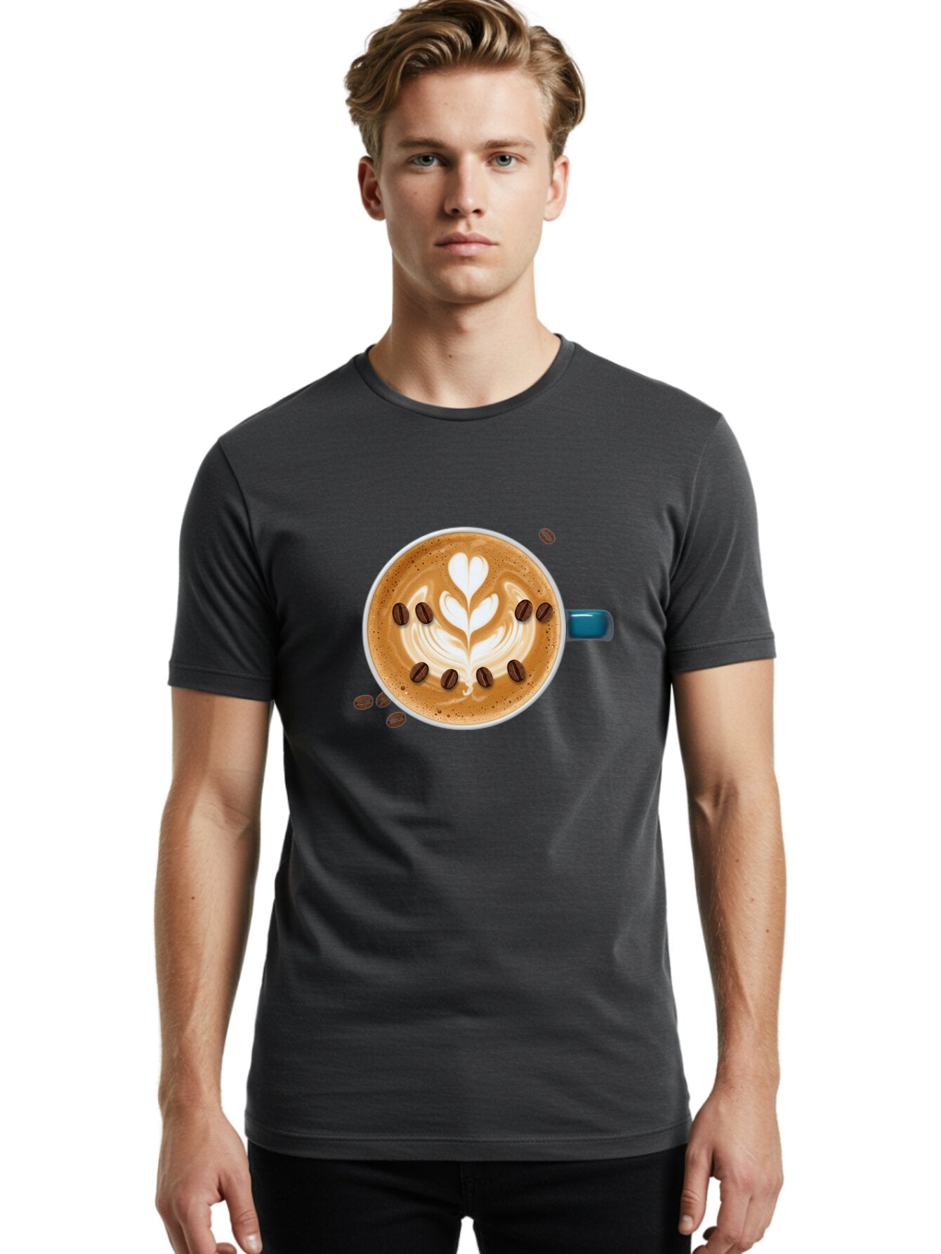 Coffee-Cup-3 Men'S Graphic Tee, 100% Cotton, Comfortable Casual Summer Wear, Machine Washable, Vintage Camera, Old Camera, Antique Camera, Black Camera, Classic Photography, Photography Equipment, Nostalgic Device, Film Camera, Camera Art Baq551 16