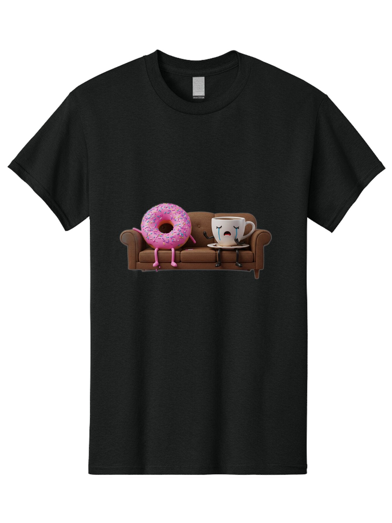 Coffee-Cup-And-Donut Men'S Graphic Tee, 100% Cotton, Comfortable Casual Summer Wear, Machine Washable, Vintage Camera, Old Camera, Antique Camera, Black Camera, Classic Photography, Photography Equipment, Nostalgic Device, Film Camera, Baq552 7