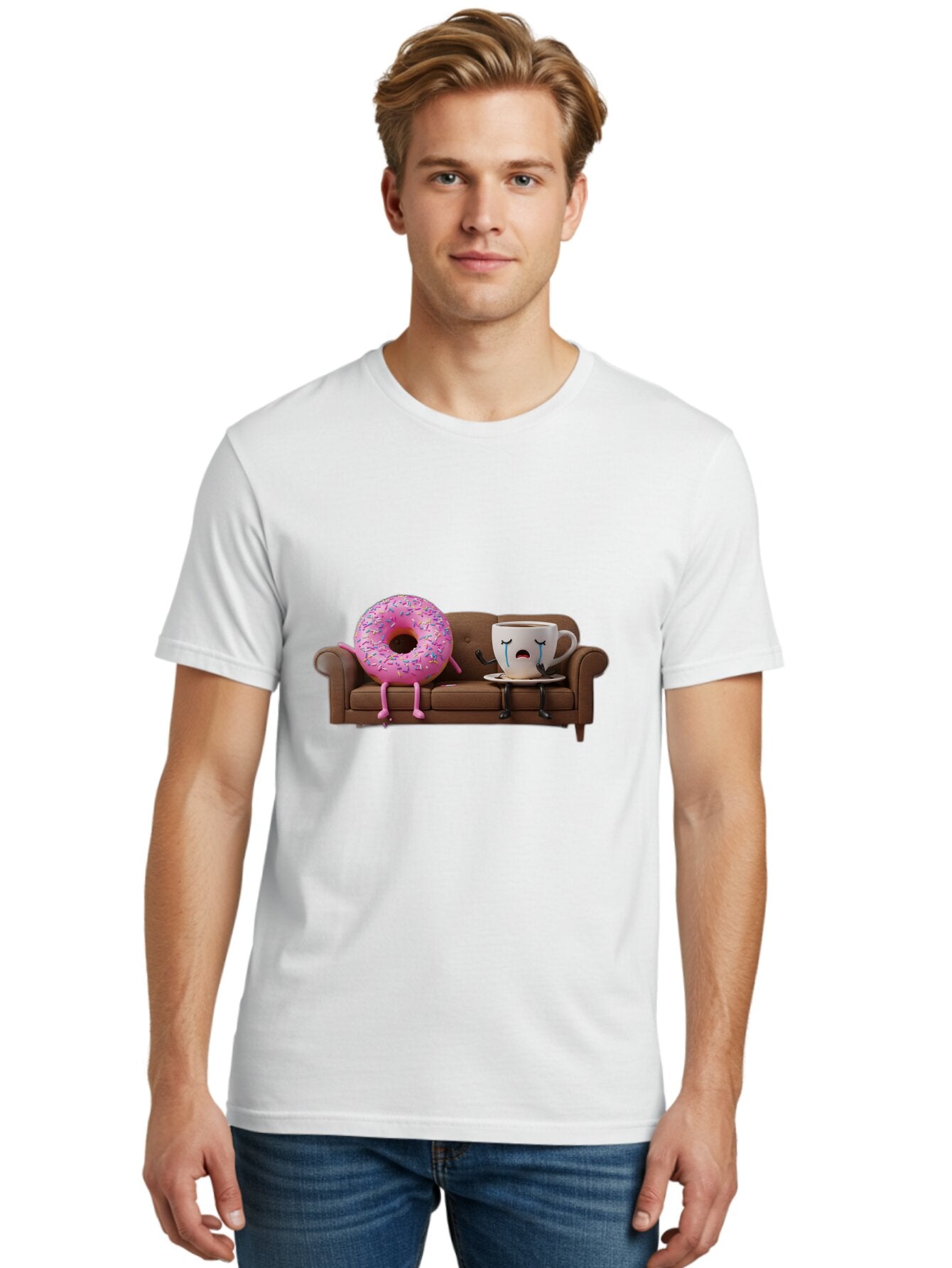 Coffee-Cup-And-Donut Men'S Graphic Tee, 100% Cotton, Comfortable Casual Summer Wear, Machine Washable, Vintage Camera, Old Camera, Antique Camera, Black Camera, Classic Photography, Photography Equipment, Nostalgic Device, Film Camera, Baq552 28