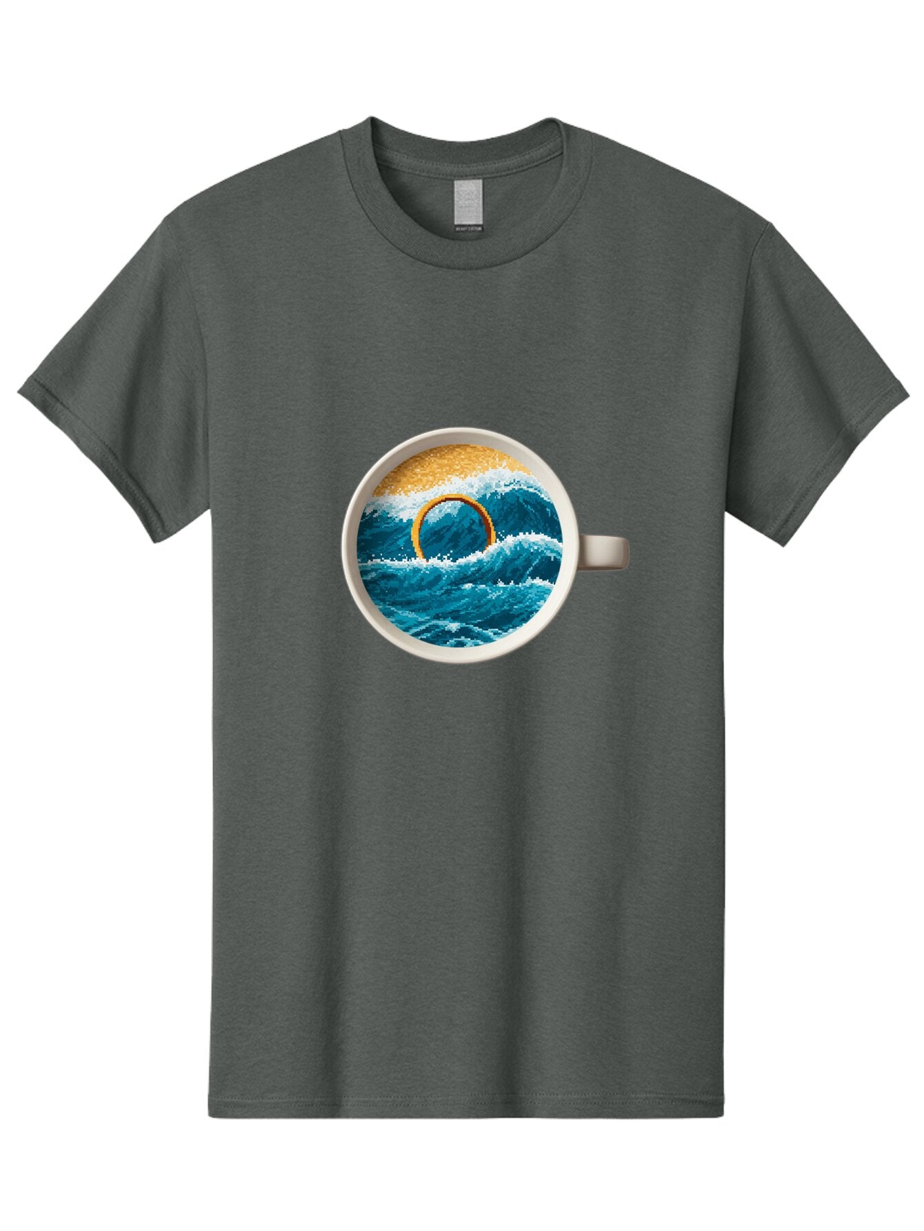 Coffee-Cup-Wave Men'S Graphic Tee, 100% Cotton, Comfortable Casual Summer Wear, Machine Washable, Vintage Camera, Old Camera, Antique Camera, Black Camera, Classic Photography, Photography Equipment, Nostalgic Device, Film Camera, Camera Art Baq553 15
