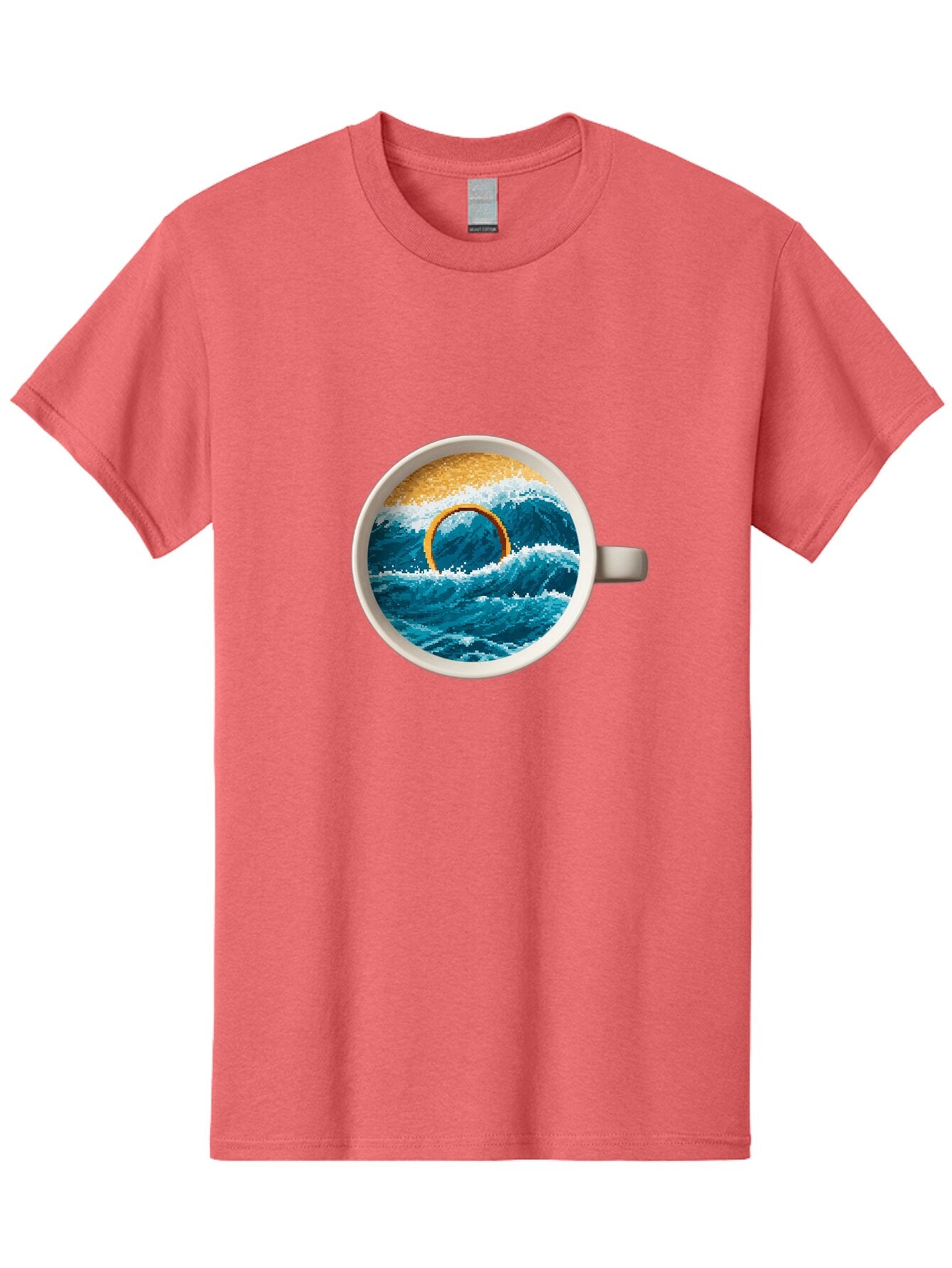 Coffee-Cup-Wave Men'S Graphic Tee, 100% Cotton, Comfortable Casual Summer Wear, Machine Washable, Vintage Camera, Old Camera, Antique Camera, Black Camera, Classic Photography, Photography Equipment, Nostalgic Device, Film Camera, Camera Art Baq553 5