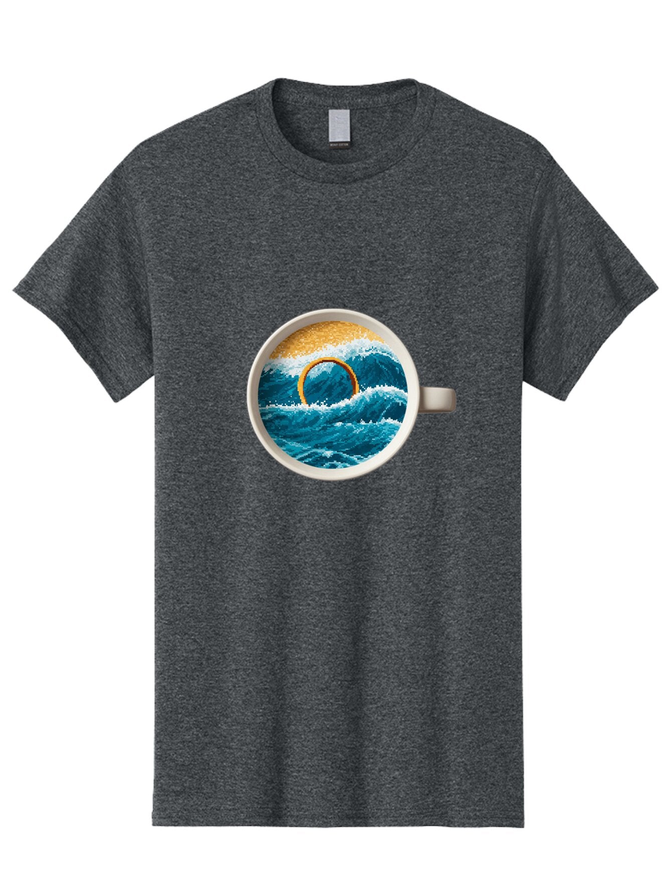 Coffee-Cup-Wave Men'S Graphic Tee, 100% Cotton, Comfortable Casual Summer Wear, Machine Washable, Vintage Camera, Old Camera, Antique Camera, Black Camera, Classic Photography, Photography Equipment, Nostalgic Device, Film Camera, Camera Art Baq553 4