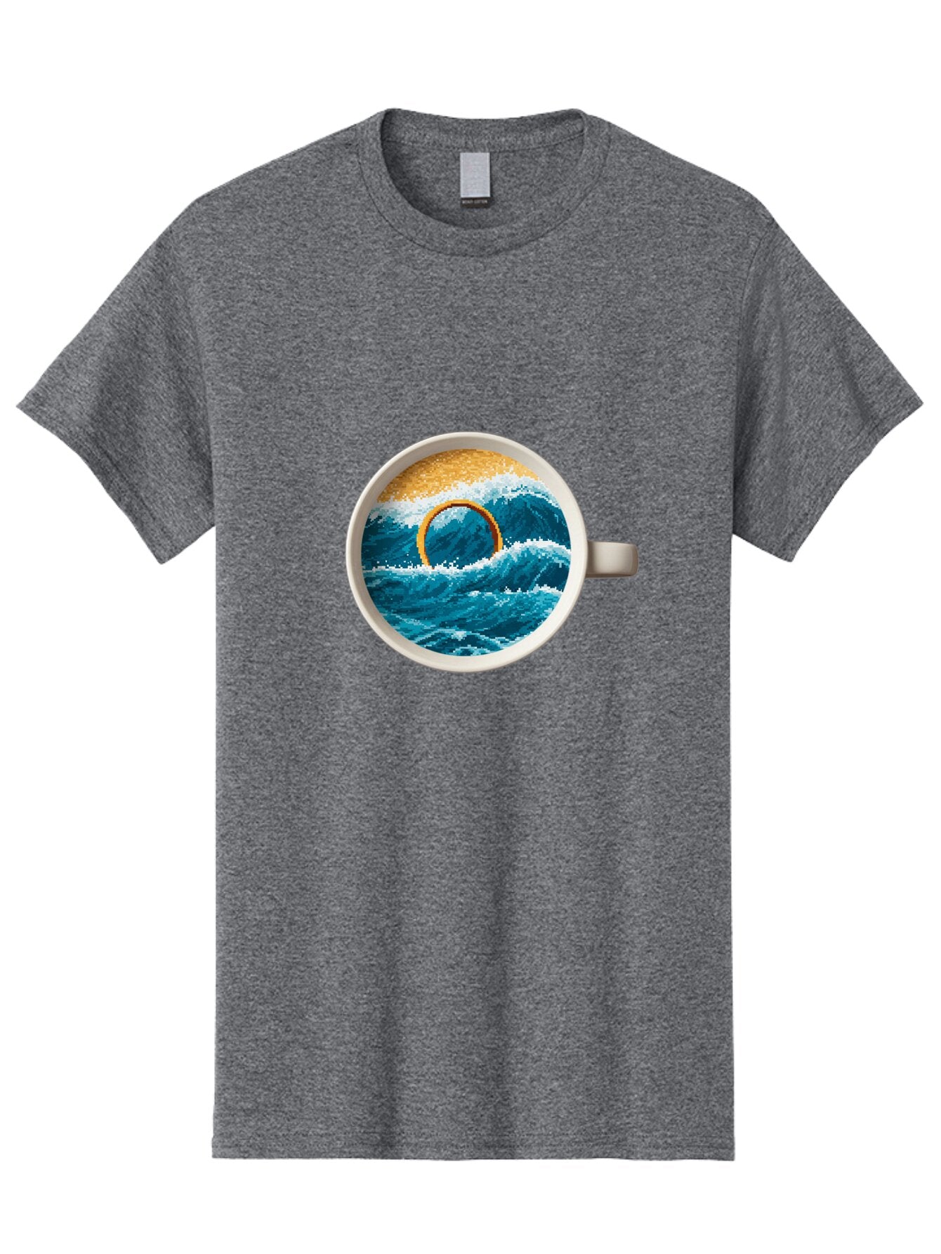 Coffee-Cup-Wave Men'S Graphic Tee, 100% Cotton, Comfortable Casual Summer Wear, Machine Washable, Vintage Camera, Old Camera, Antique Camera, Black Camera, Classic Photography, Photography Equipment, Nostalgic Device, Film Camera, Camera Art Baq553 9