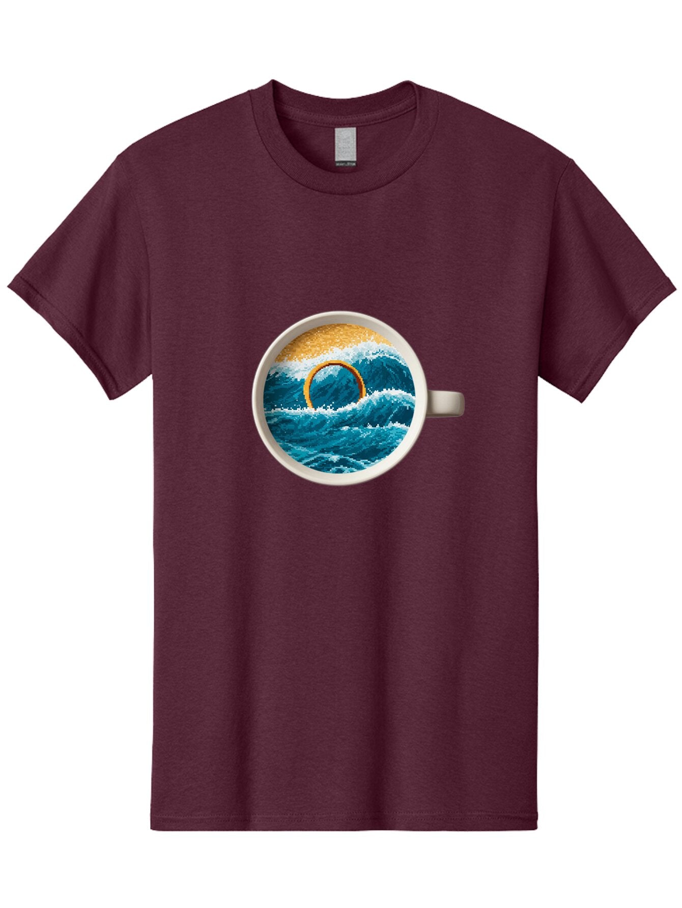 Coffee-Cup-Wave Men'S Graphic Tee, 100% Cotton, Comfortable Casual Summer Wear, Machine Washable, Vintage Camera, Old Camera, Antique Camera, Black Camera, Classic Photography, Photography Equipment, Nostalgic Device, Film Camera, Camera Art Baq553 12