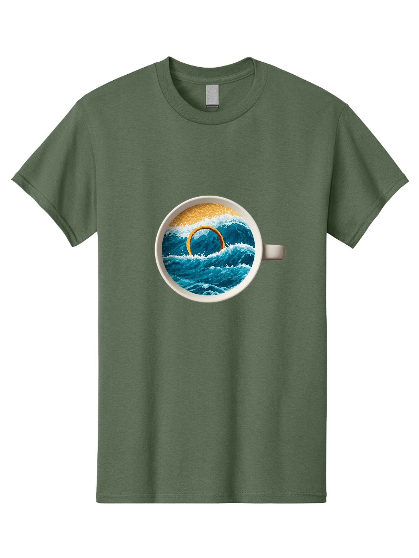 Coffee-Cup-Wave Men'S Graphic Tee, 100% Cotton, Comfortable Casual Summer Wear, Machine Washable, Vintage Camera, Old Camera, Antique Camera, Black Camera, Classic Photography, Photography Equipment, Nostalgic Device, Film Camera, Camera Art Baq553 2