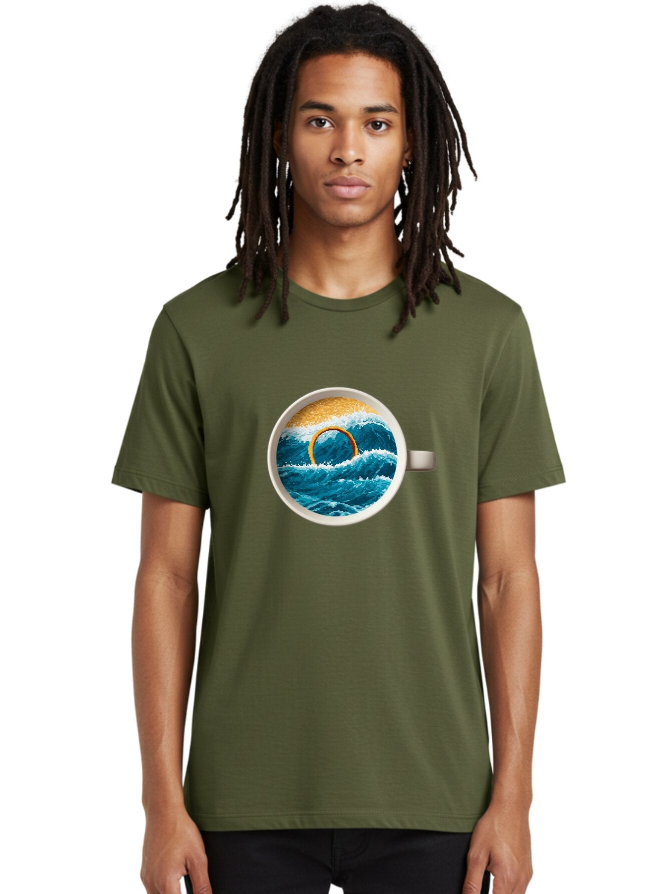 Coffee-Cup-Wave Men'S Graphic Tee, 100% Cotton, Comfortable Casual Summer Wear, Machine Washable, Vintage Camera, Old Camera, Antique Camera, Black Camera, Classic Photography, Photography Equipment, Nostalgic Device, Film Camera, Camera Art Baq553 21