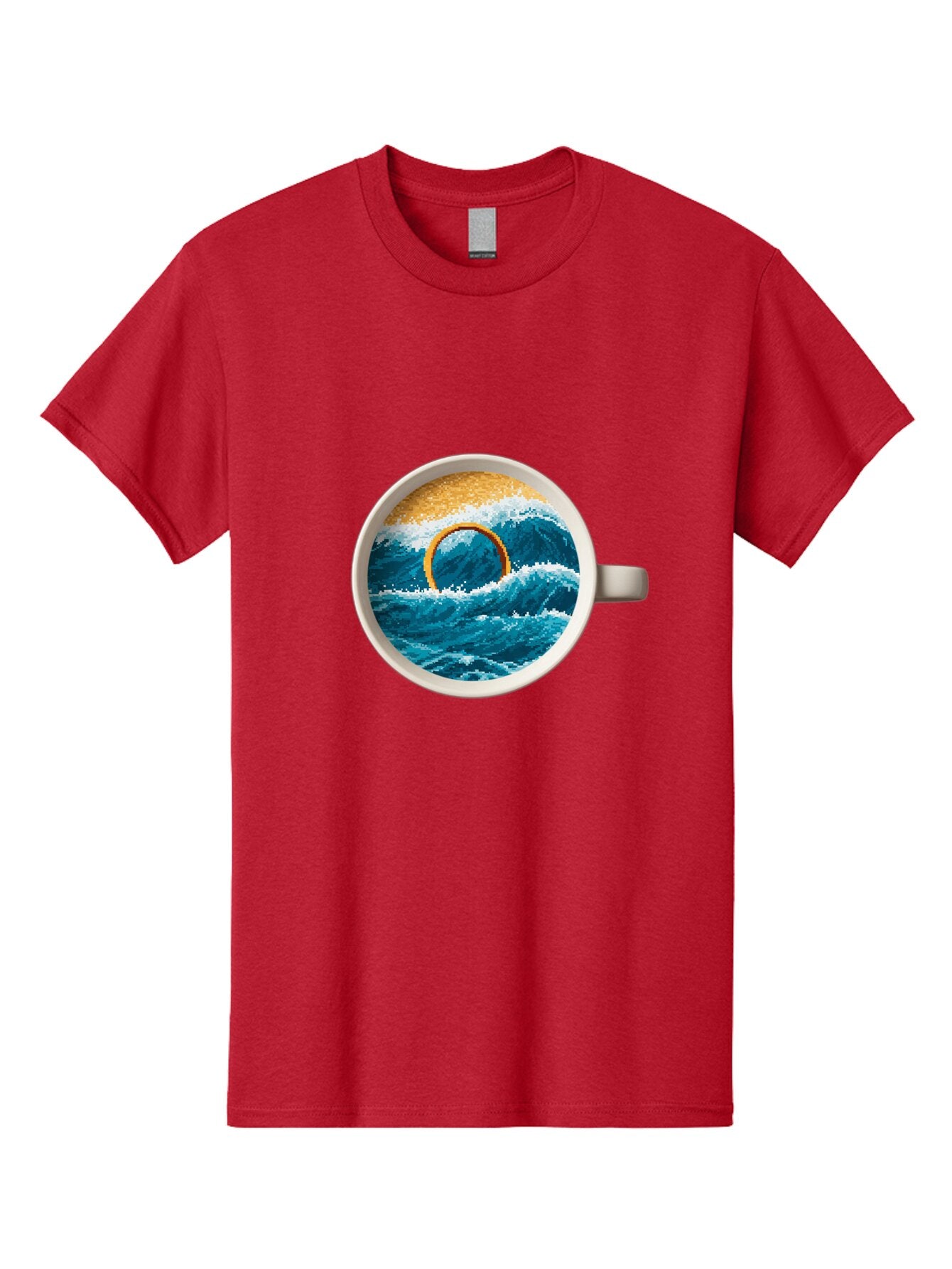 Coffee-Cup-Wave Men'S Graphic Tee, 100% Cotton, Comfortable Casual Summer Wear, Machine Washable, Vintage Camera, Old Camera, Antique Camera, Black Camera, Classic Photography, Photography Equipment, Nostalgic Device, Film Camera, Camera Art Baq553 3