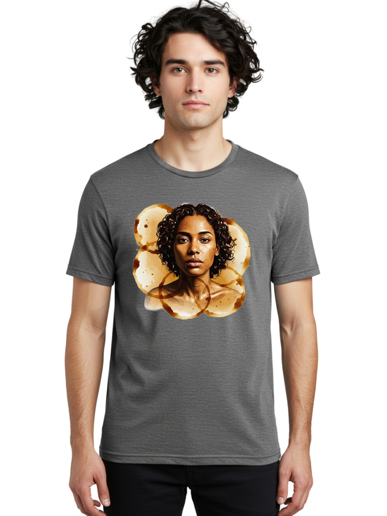 Coffee-Stain-Woman Men'S Graphic Tee, 100% Cotton, Comfortable Casual Summer Wear, Machine Washable, Vintage Camera, Old Camera, Antique Camera, Black Camera, Classic Photography, Photography Equipment, Nostalgic Device, Film Camera, Baq556 21