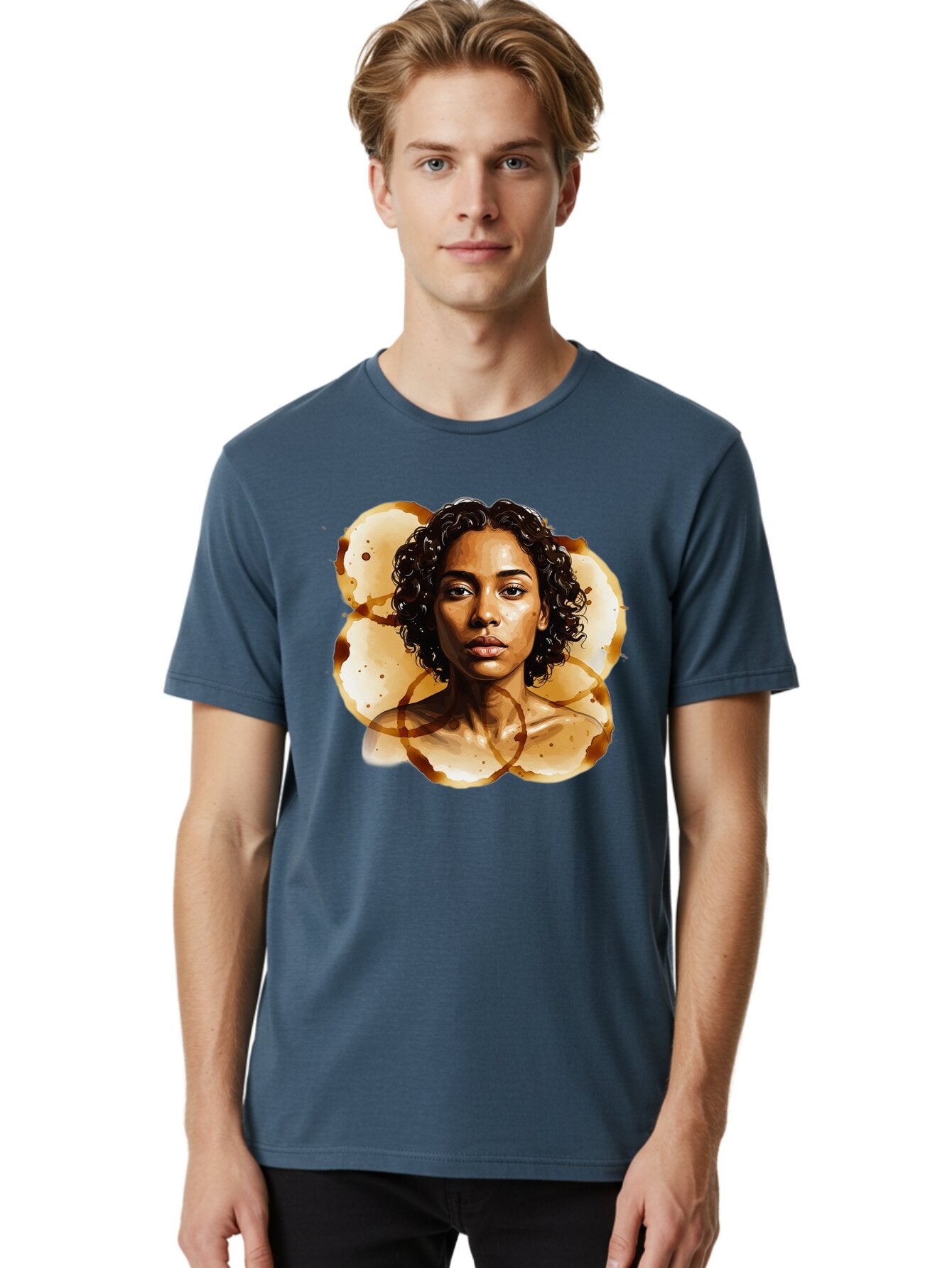 Coffee-Stain-Woman Men'S Graphic Tee, 100% Cotton, Comfortable Casual Summer Wear, Machine Washable, Vintage Camera, Old Camera, Antique Camera, Black Camera, Classic Photography, Photography Equipment, Nostalgic Device, Film Camera, Baq556 20