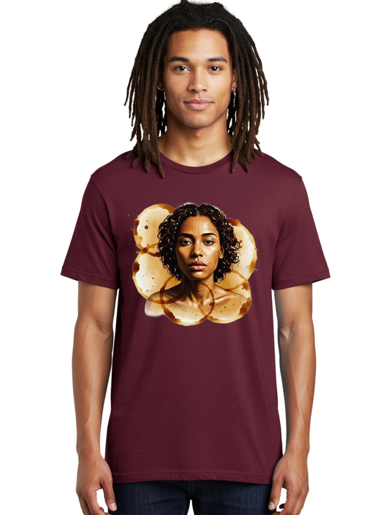 Coffee-Stain-Woman Men'S Graphic Tee, 100% Cotton, Comfortable Casual Summer Wear, Machine Washable, Vintage Camera, Old Camera, Antique Camera, Black Camera, Classic Photography, Photography Equipment, Nostalgic Device, Film Camera, Baq556 17